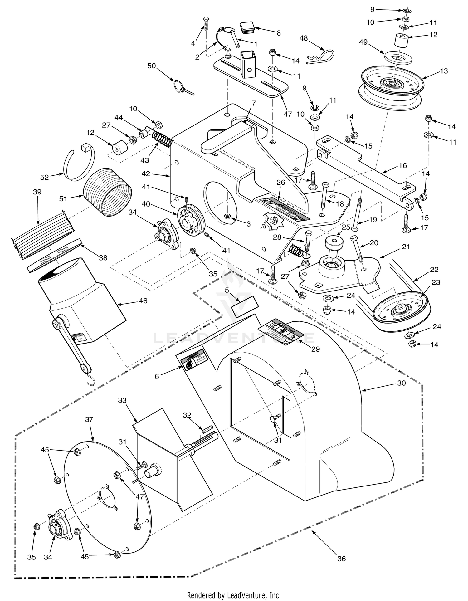 STC 48"/52" BLOWER HOUSING ASSEMBLY