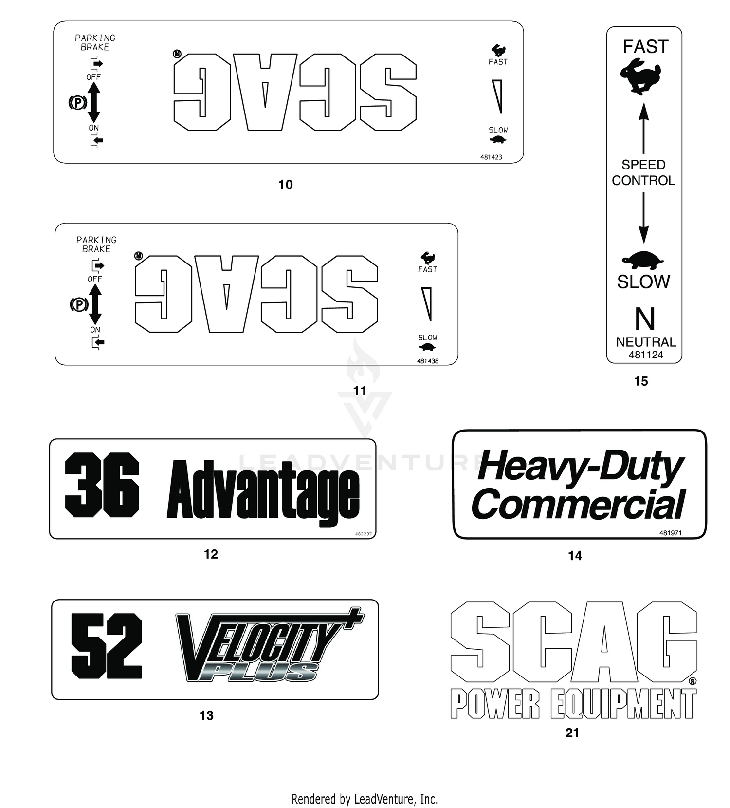 REPLACEMENT DECALS AND INFORMATION PLATES II