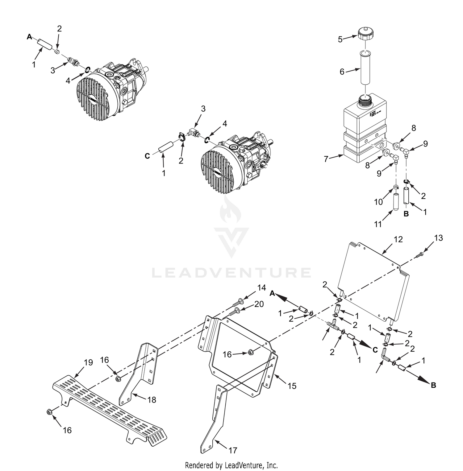 STTII HYDRAULIC SYSTEM - SINGLE CORE COOLER