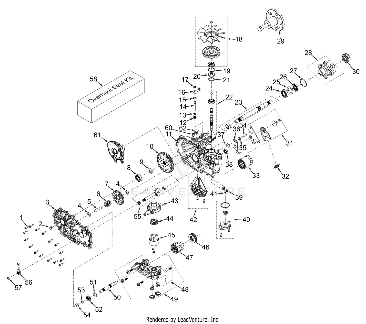 HYDRO-GEAR TRANSAXLE (ZT-3100 61")