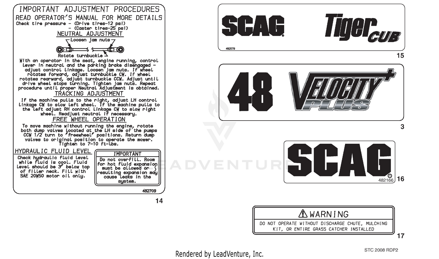 Replacement Decals And Information Plates 2