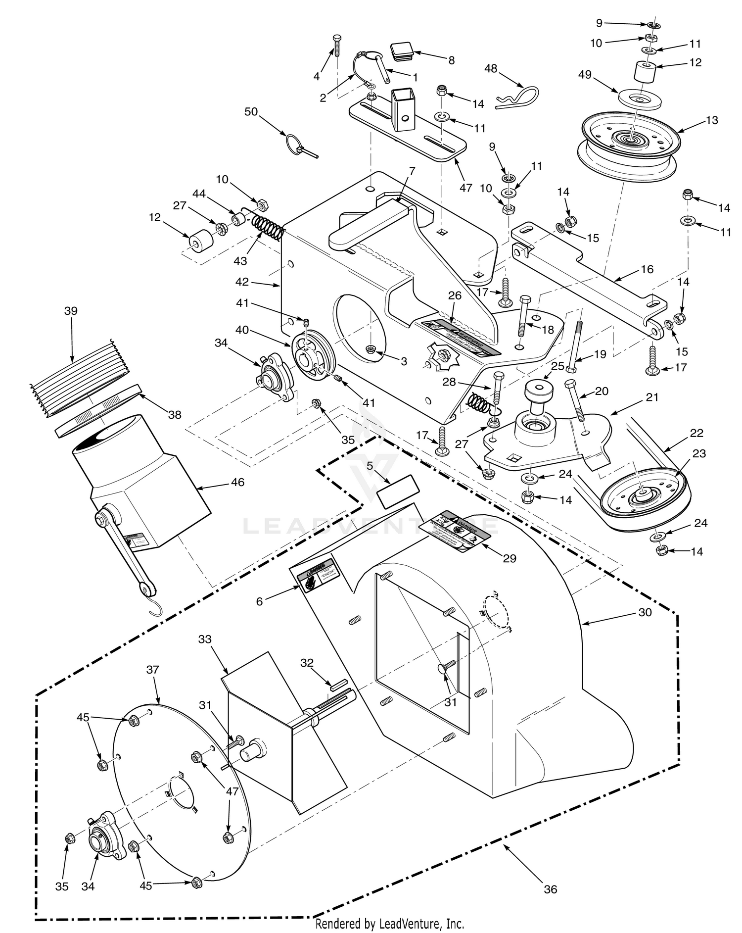STT-61" / STTII-61" & SCZ-61" / SCZII-61" BLOWER HOUSING ASSEMBLY