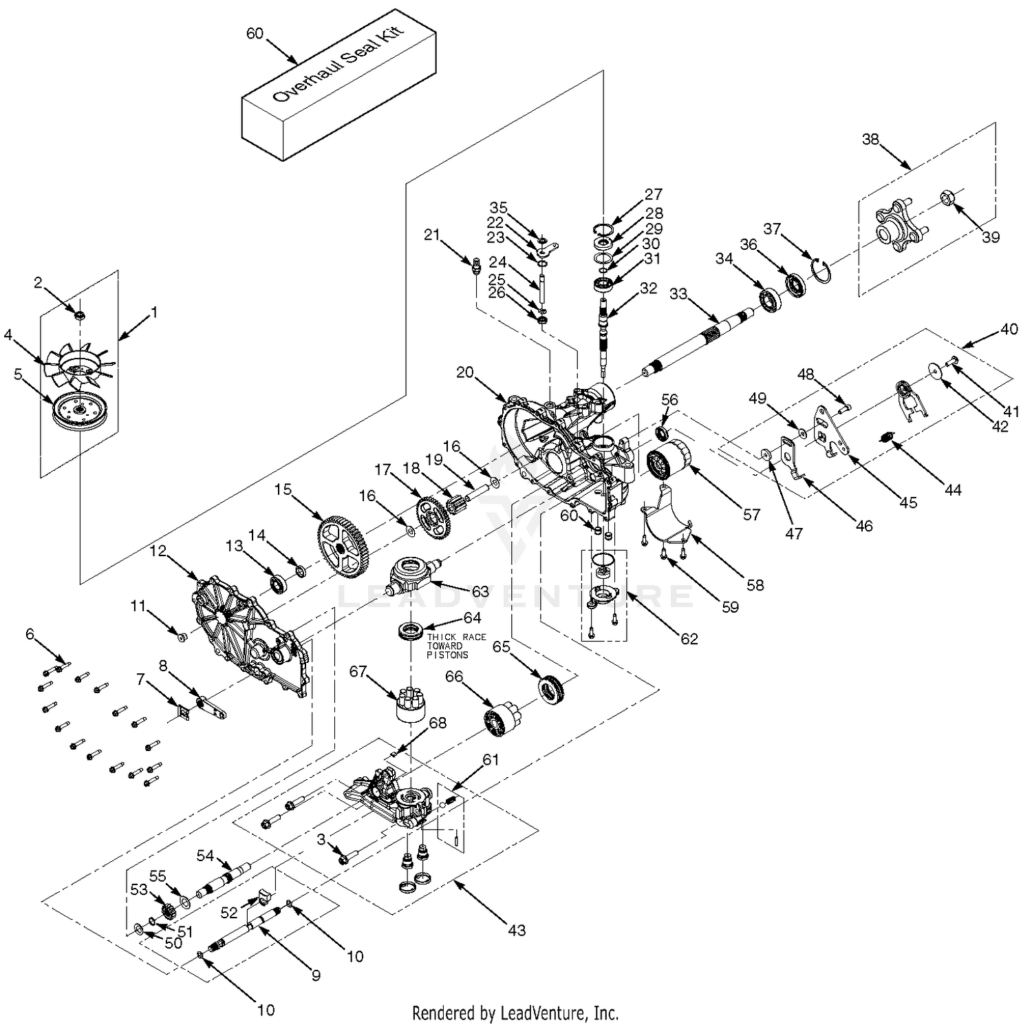 ZT-3100 Hydrauclic Axle Assembly - SPZ52