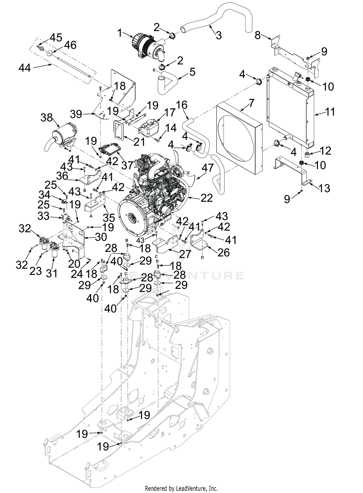 ENGINE & ATTACHING PARTS YANMAR