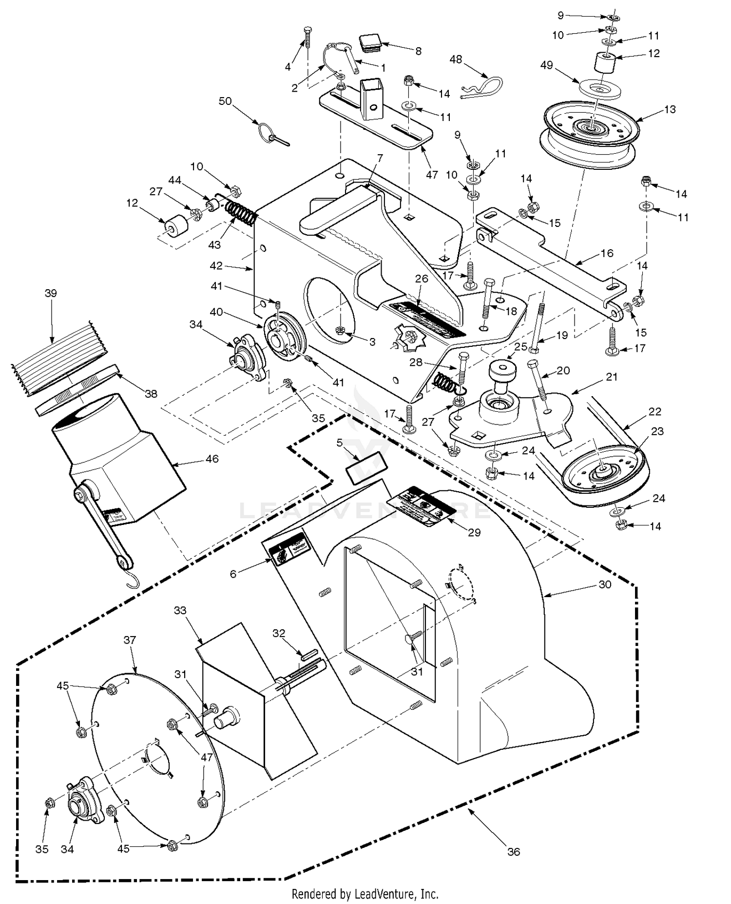 GC-STC 48" & 52" Blower Housing Assembly