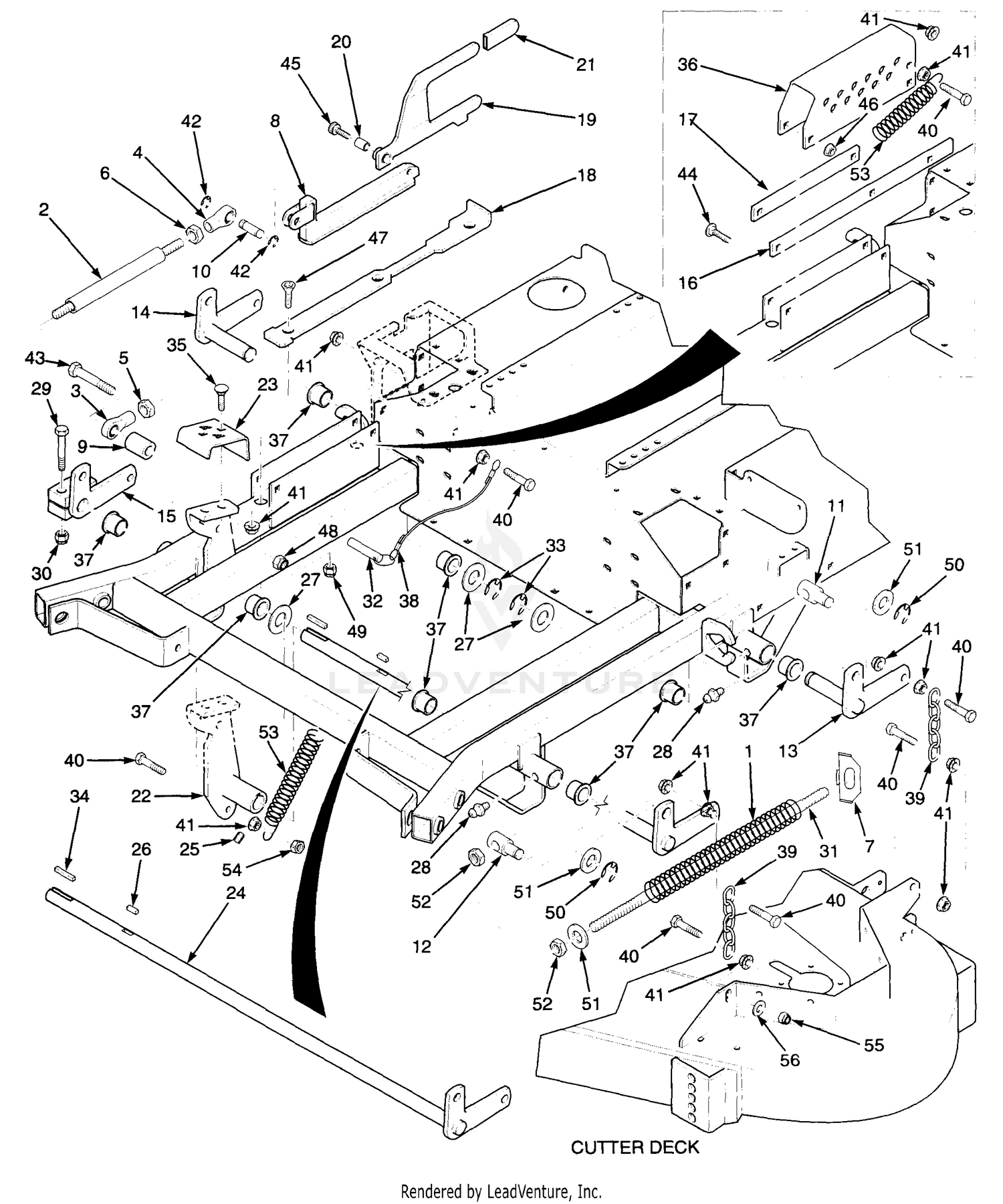 Cutter Deck Controls, 52" & 61" Decks