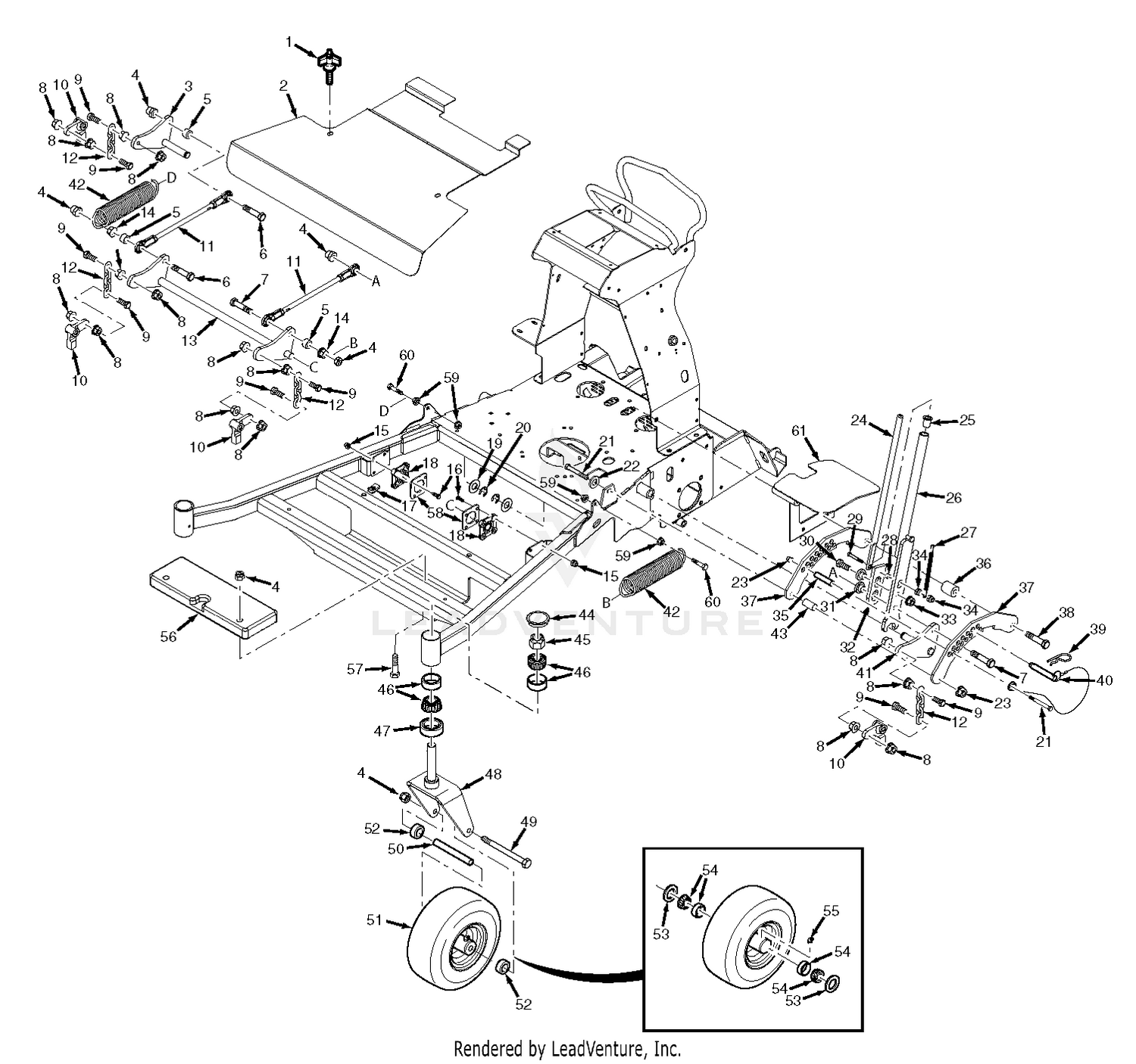 SVR61V Cutter Deck Controls