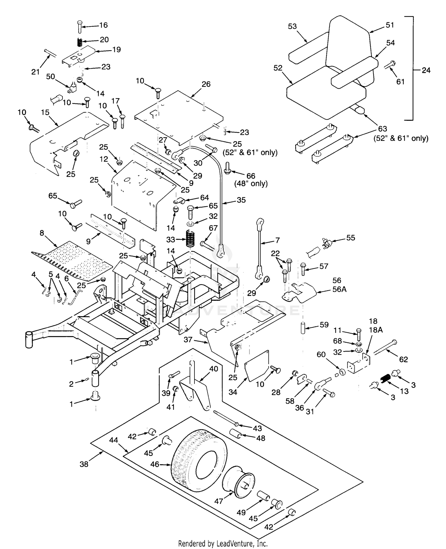 52" & 61" Sheet Metal Components