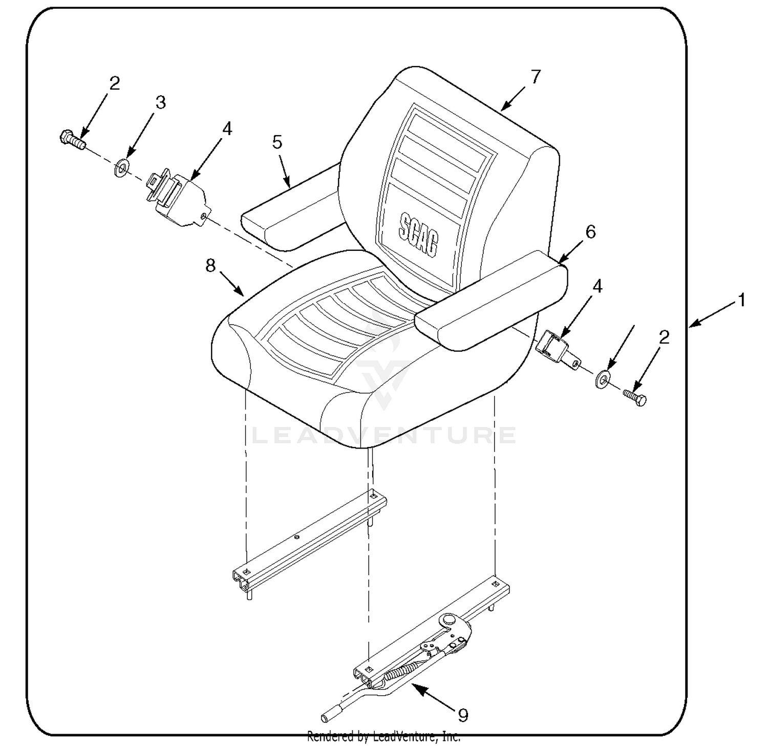 STC Soft Ride Seat Used On STC48V-27BS & STC48V-651FS