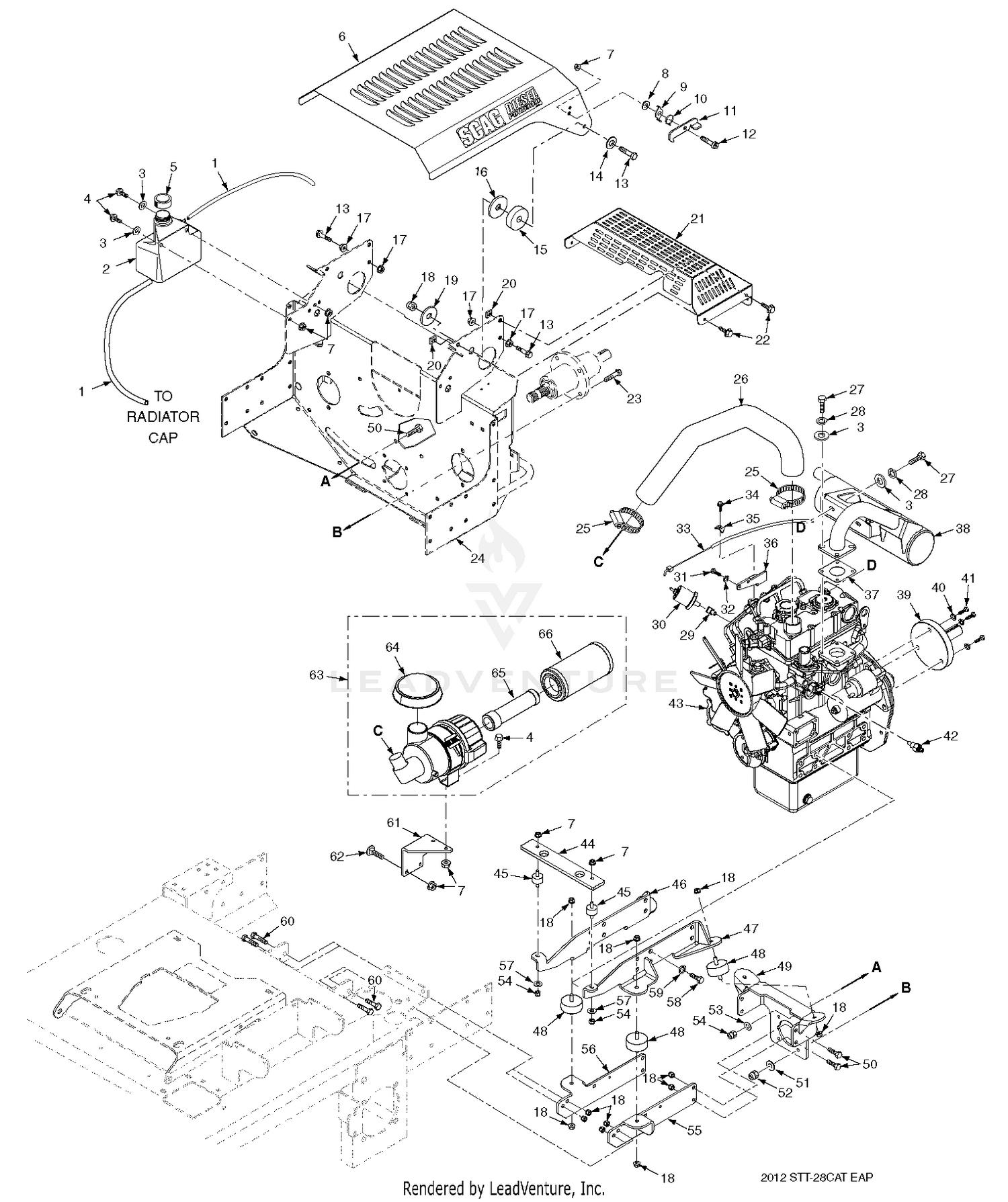 Engine & Attaching Parts - Cat Diesel