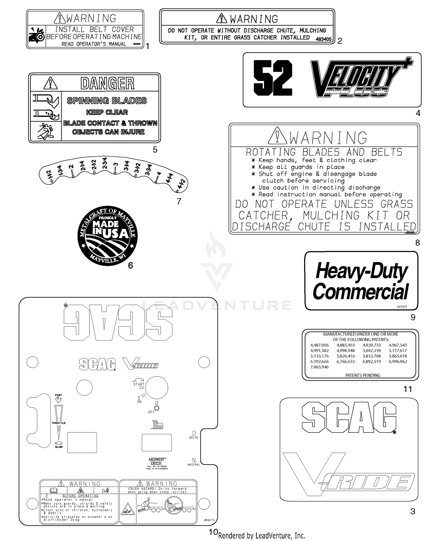 Replacement Decals And Information Plates