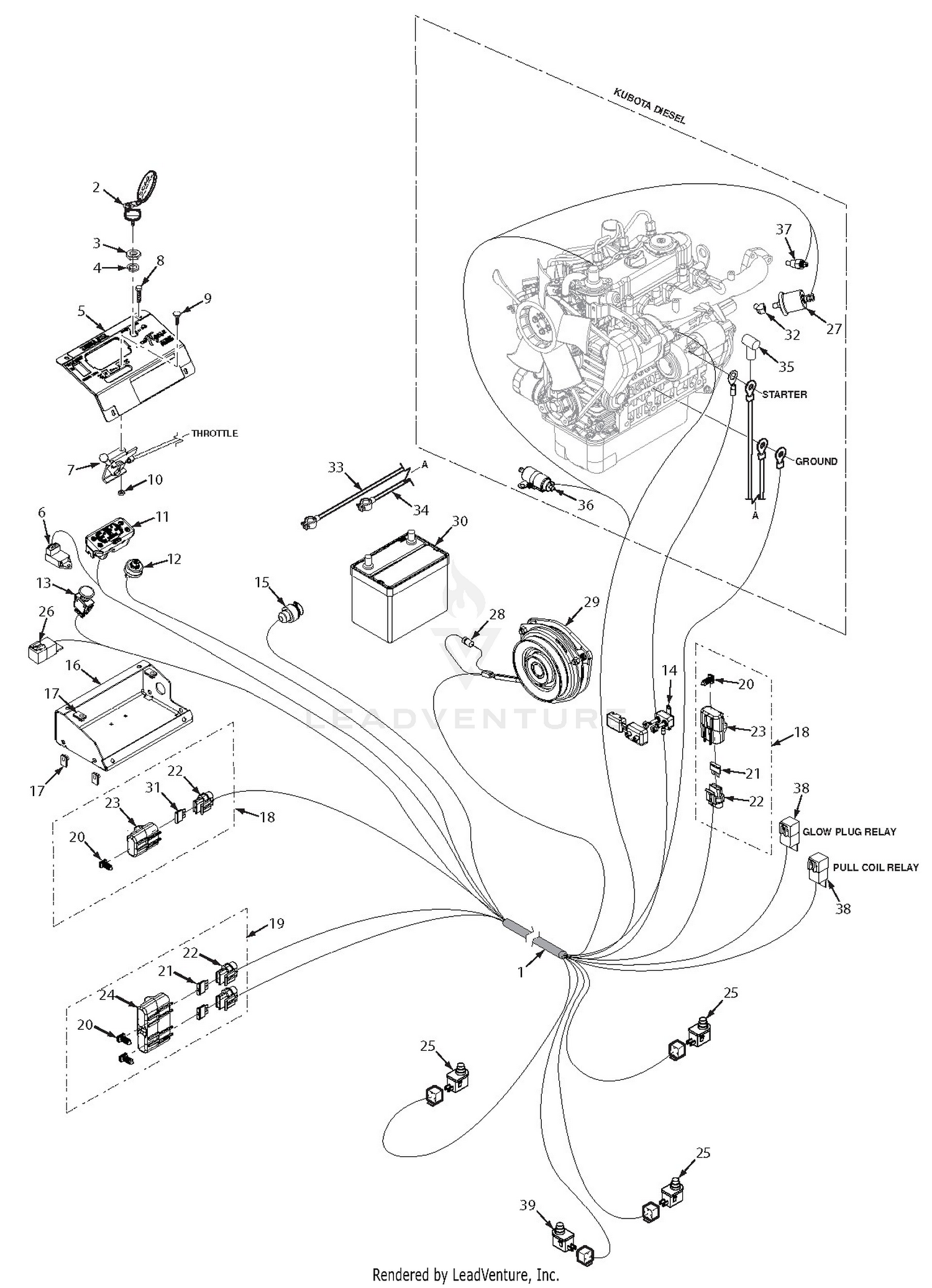STII Electrical System - Kubota Diesel