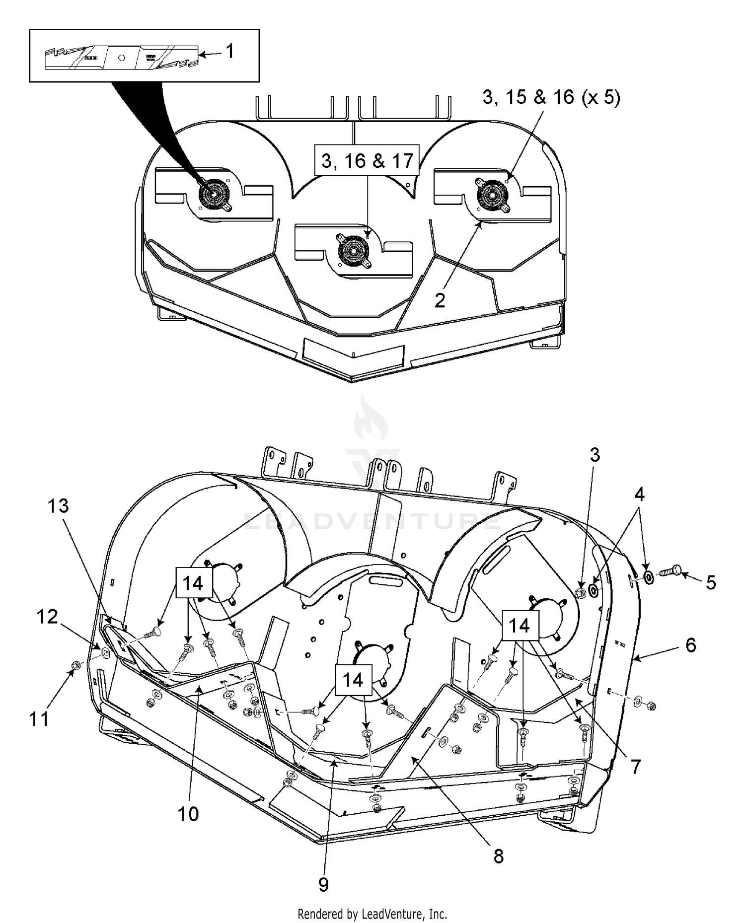 Cutter Decks (Underside View)