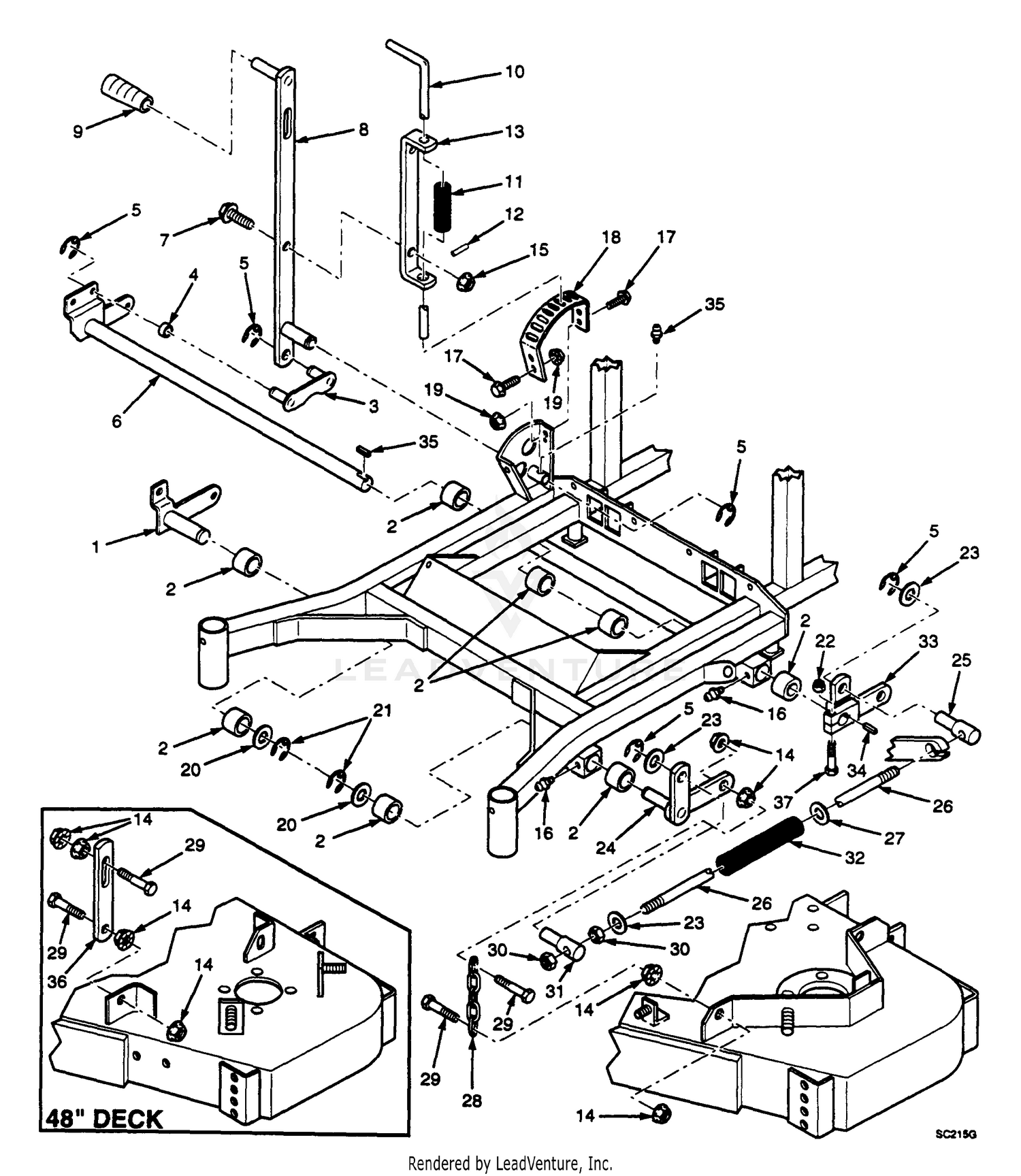 Cutter Deck Controls 52" Deck