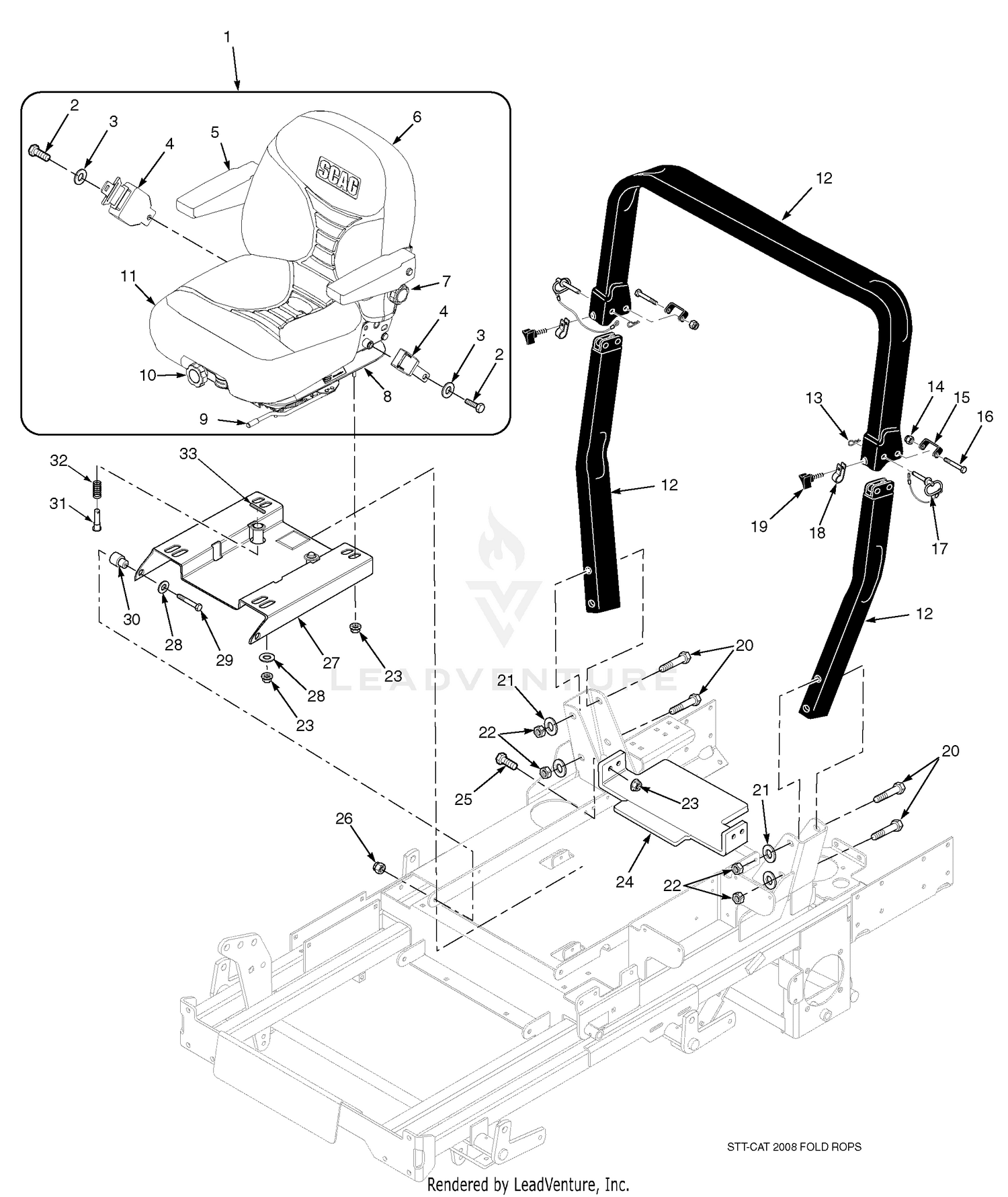 STT Roll-Over Protection System - With Suspension Seat