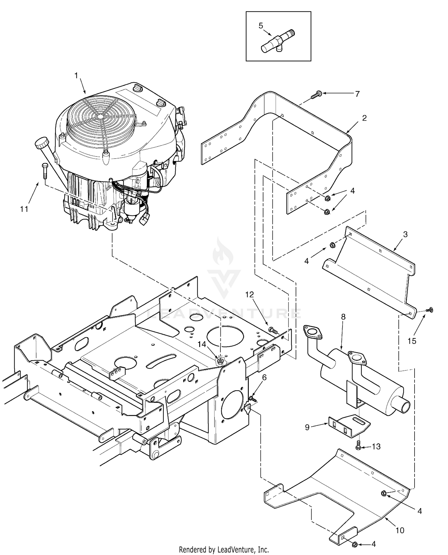 Engine And Attaching Parts (Kawasaki & Kohler)