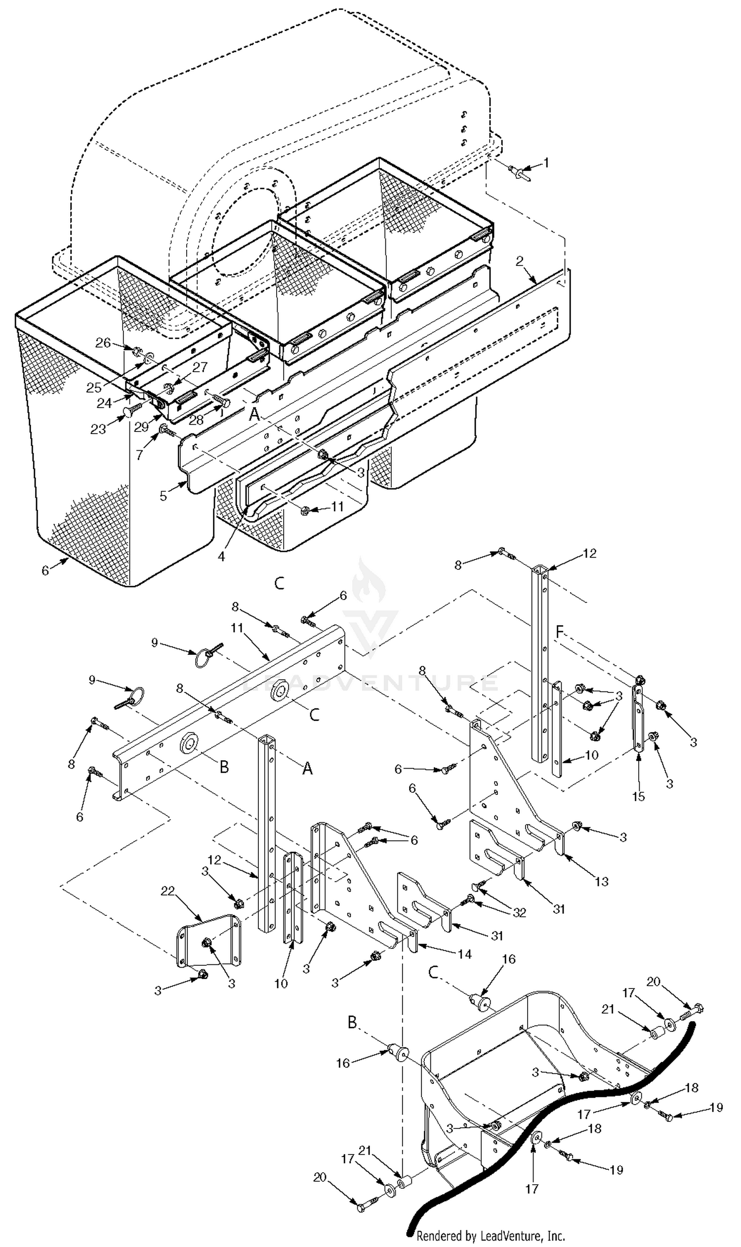 GC-STC Bag Support Components (Lower)