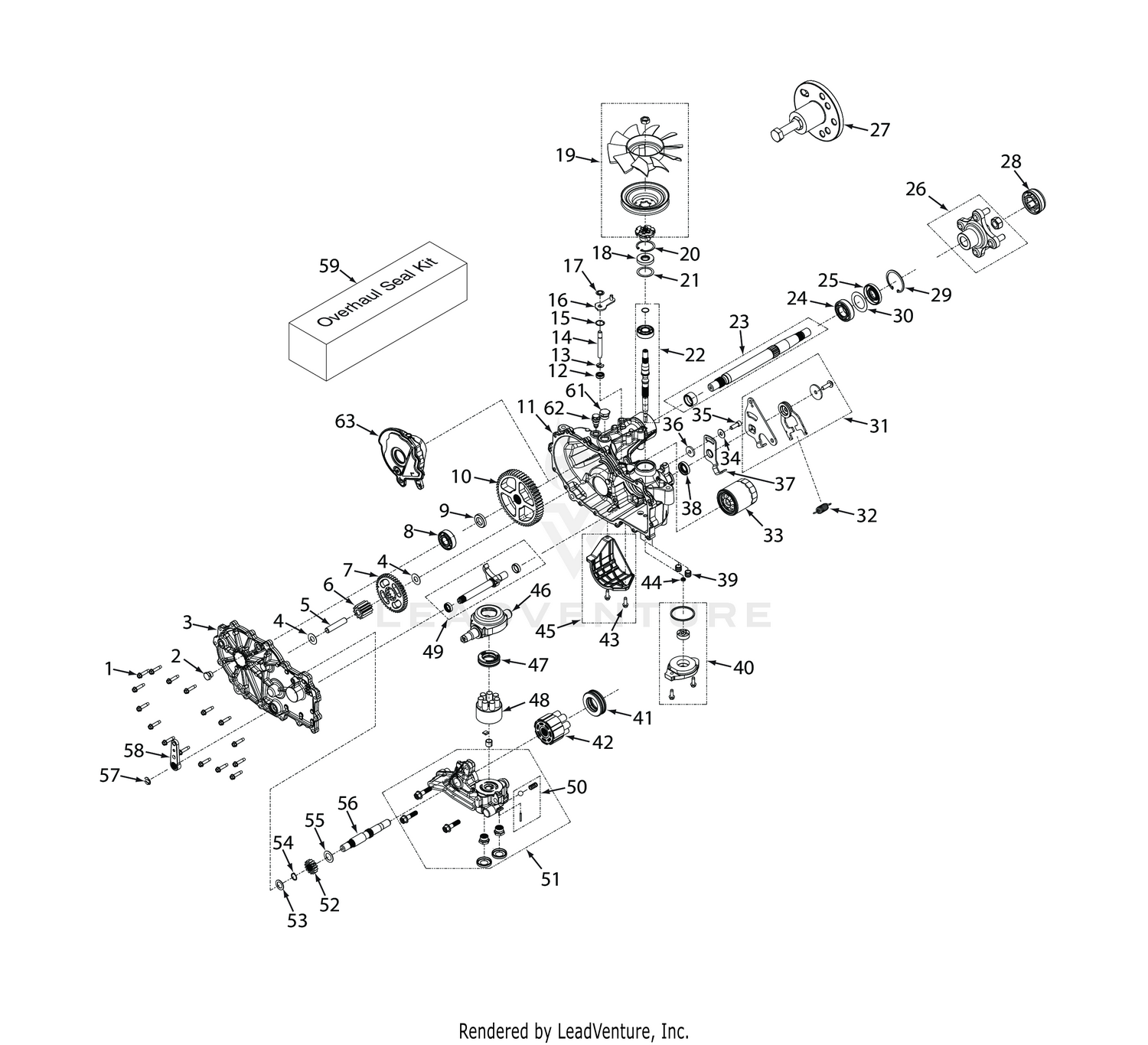 HYDRO-GEAR TRANSAXLE (ZT-2800 52")