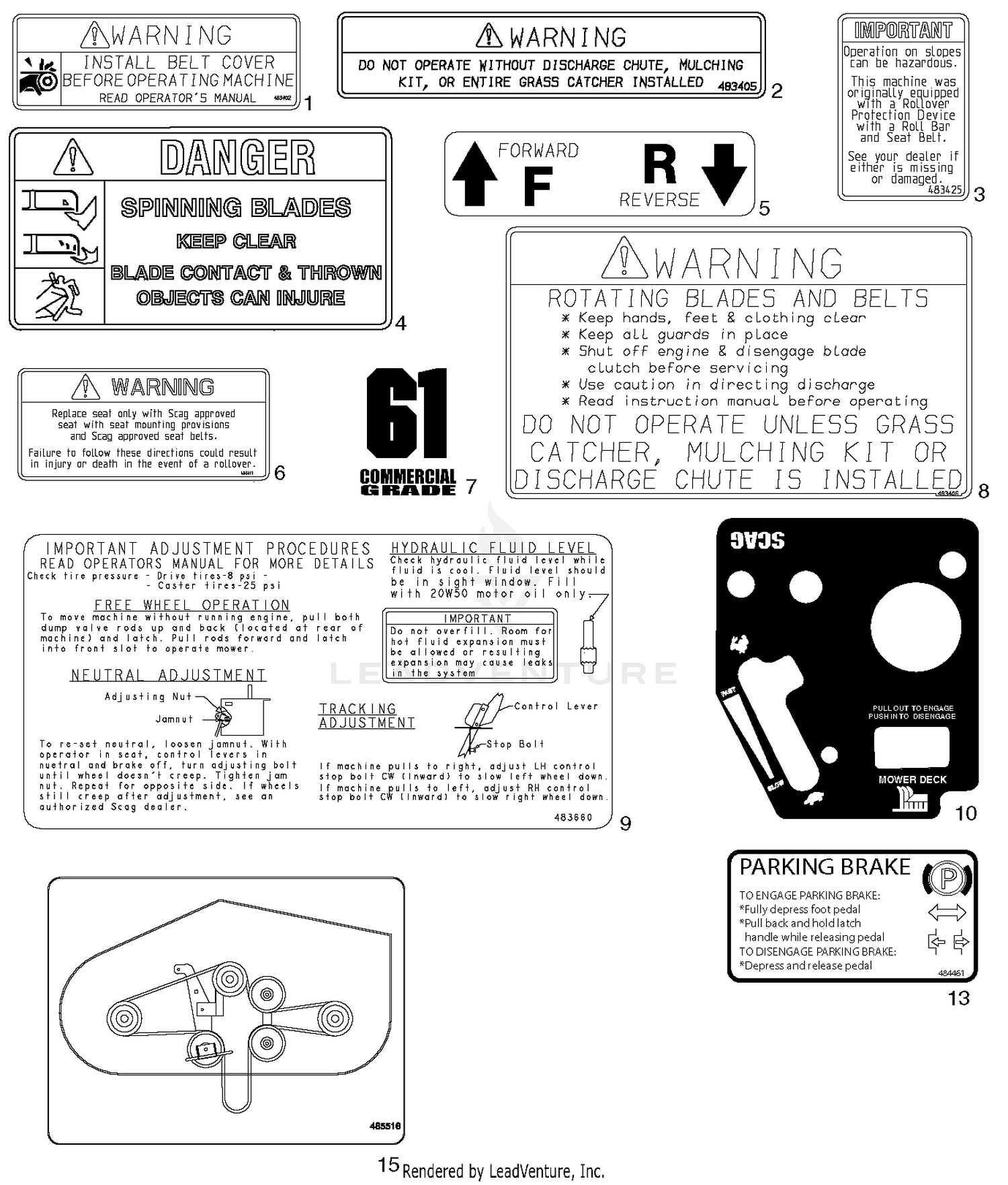 Replacement Decals And Information Plates