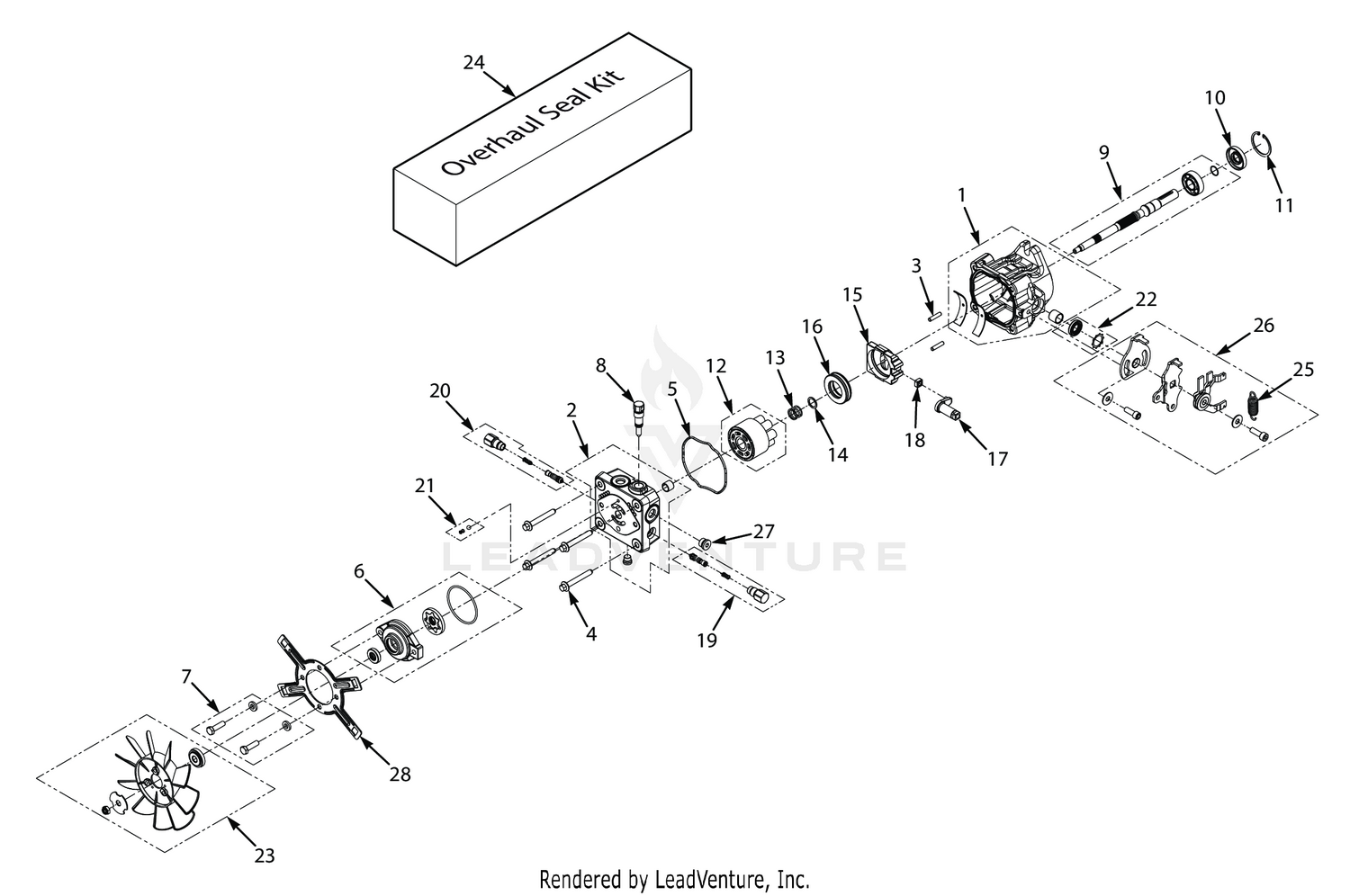 STCII HYDRAULIC PUMP ASSEMBLY