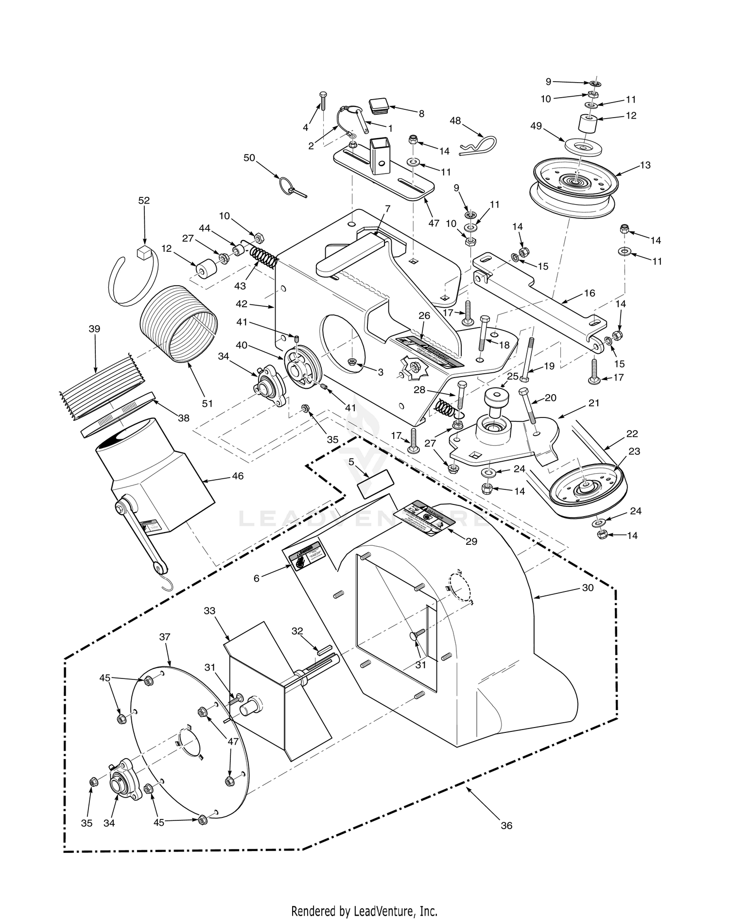 STC-61" & STCII-61" BLOWER HOUSING ASSEMBLY
