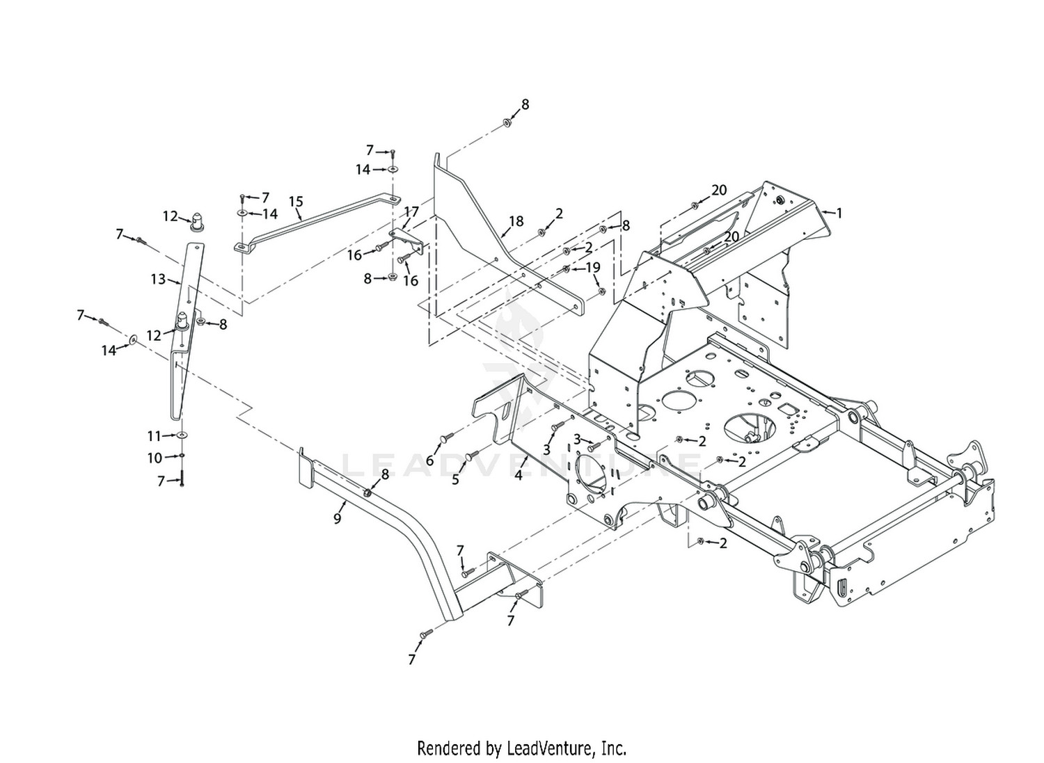 GC-VRII SUPPORT FRAME COMPONENTS