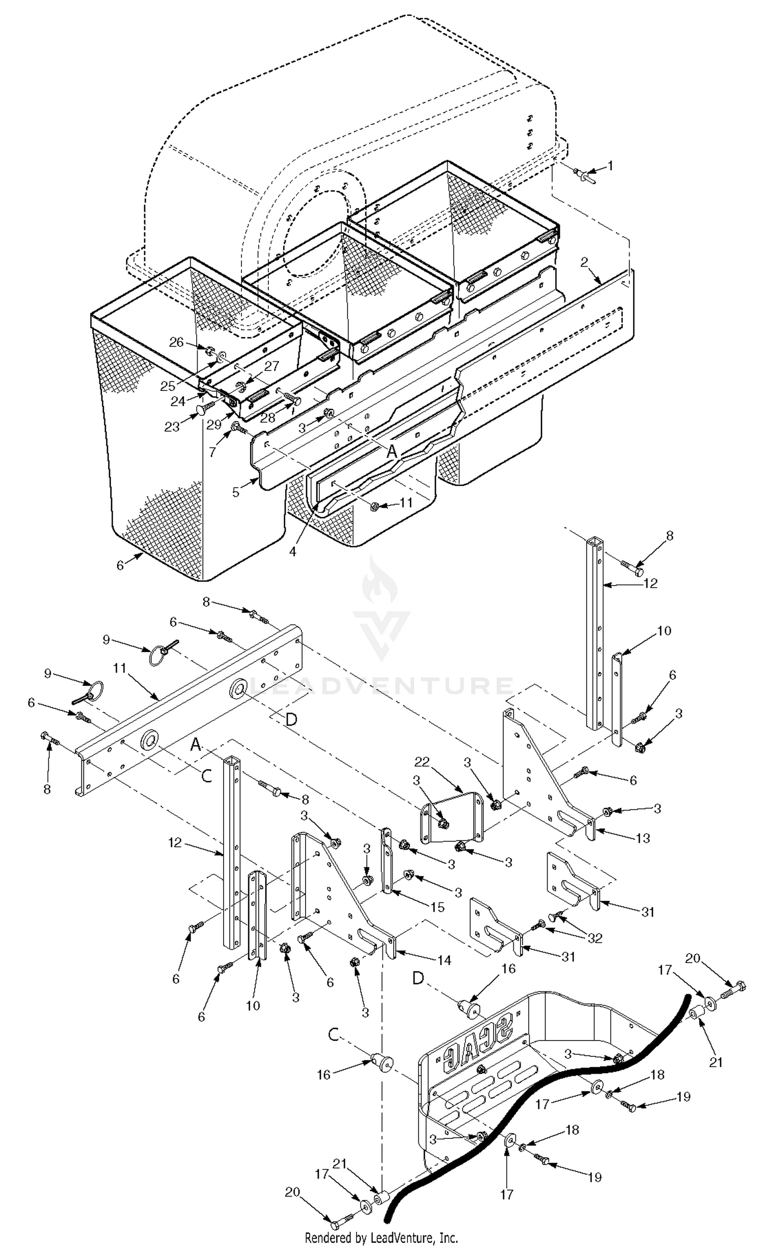 GC Bag Support Components (Lower)