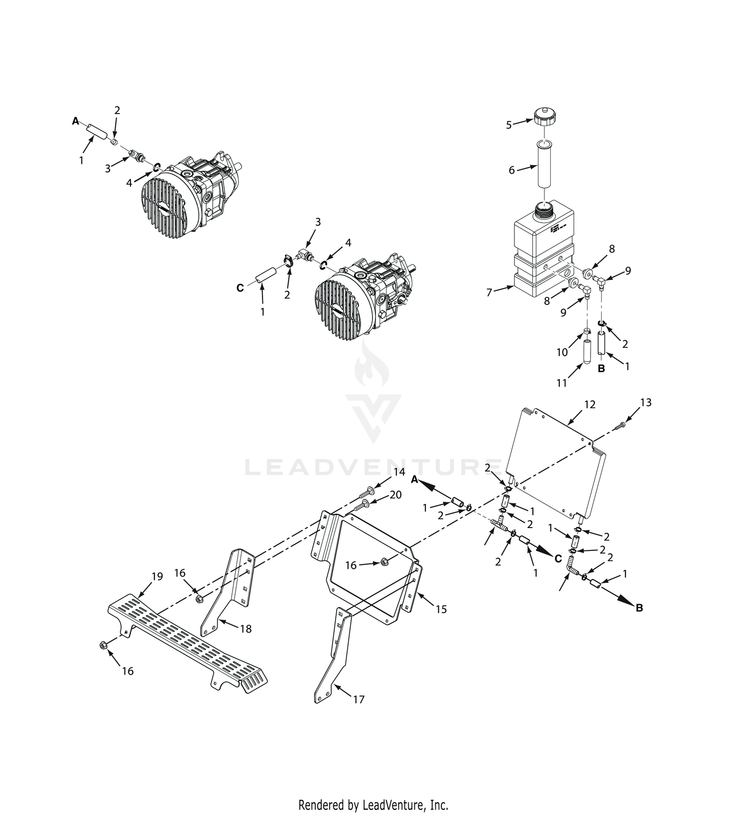STTII HYDRAULIC SYSTEM - SINGLE CORE COOLER