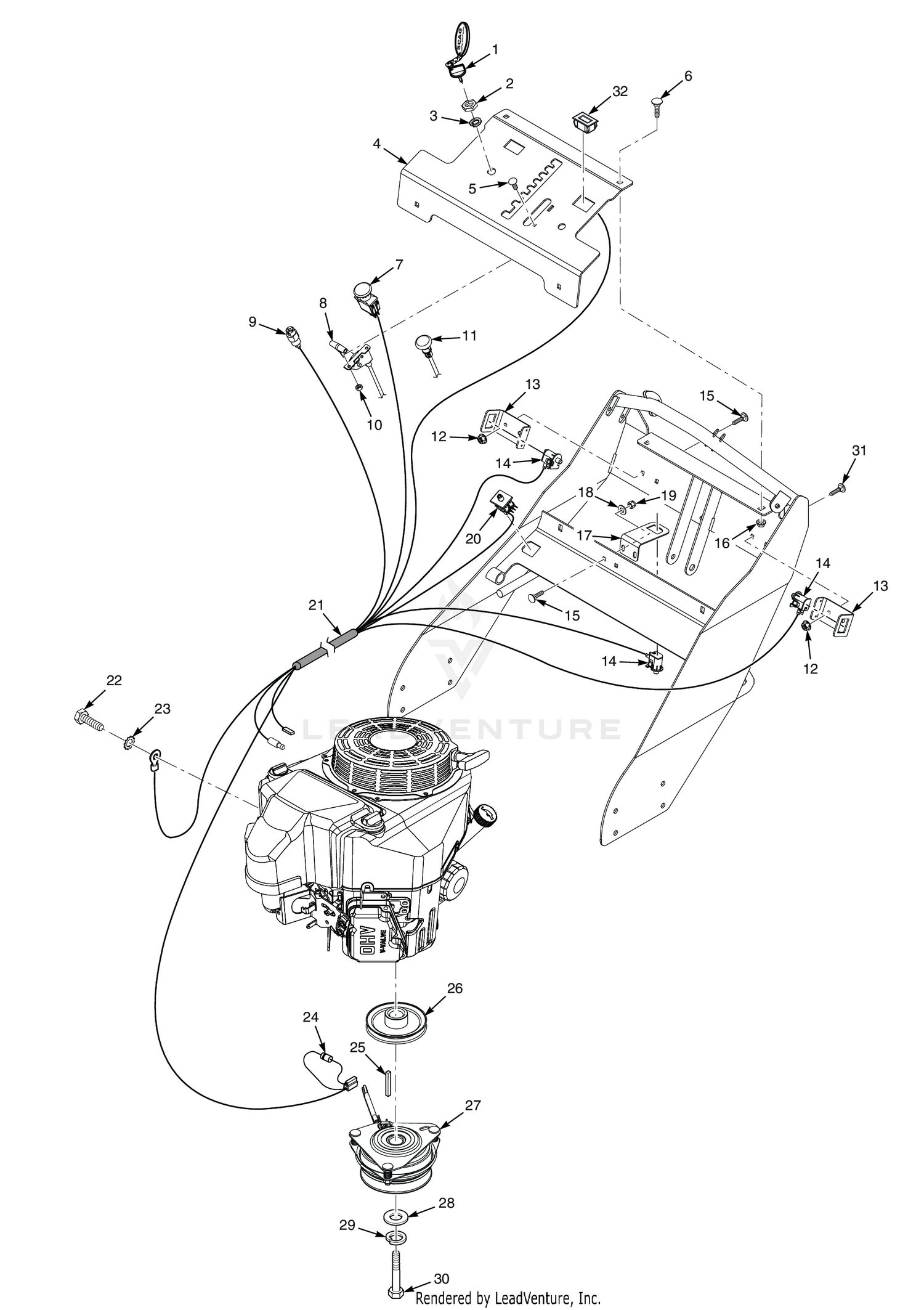 ELECTRICAL SYSTEM AND THROTTLE CONTROL - MANUAL START