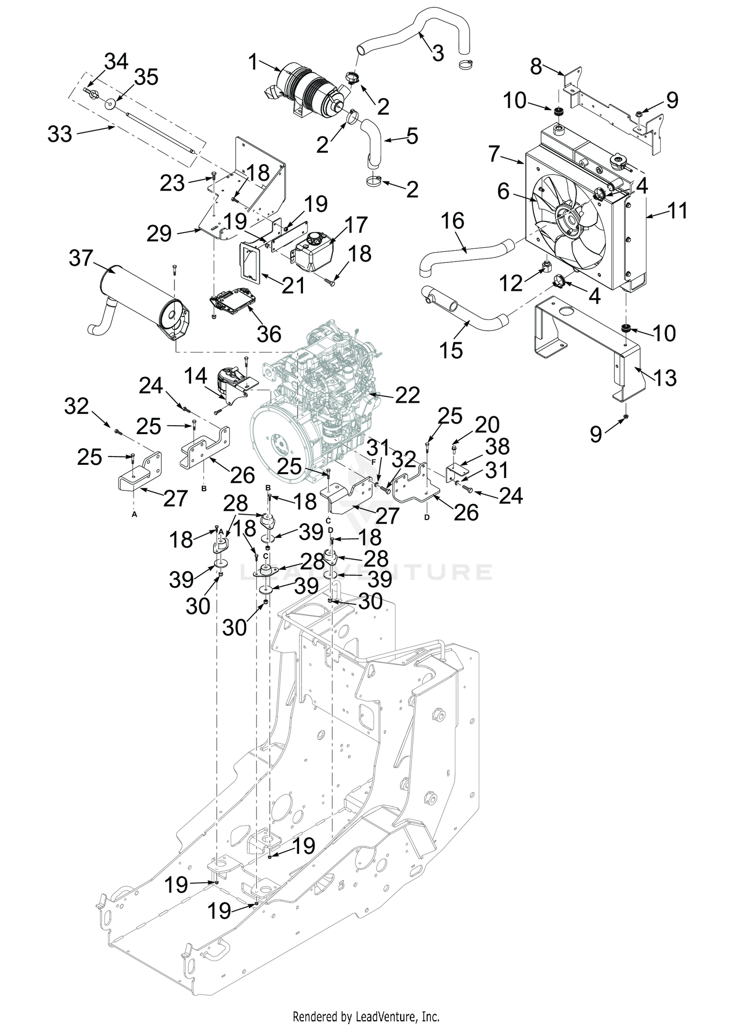 ENGINE & ATTACHING PARTS KOHLER