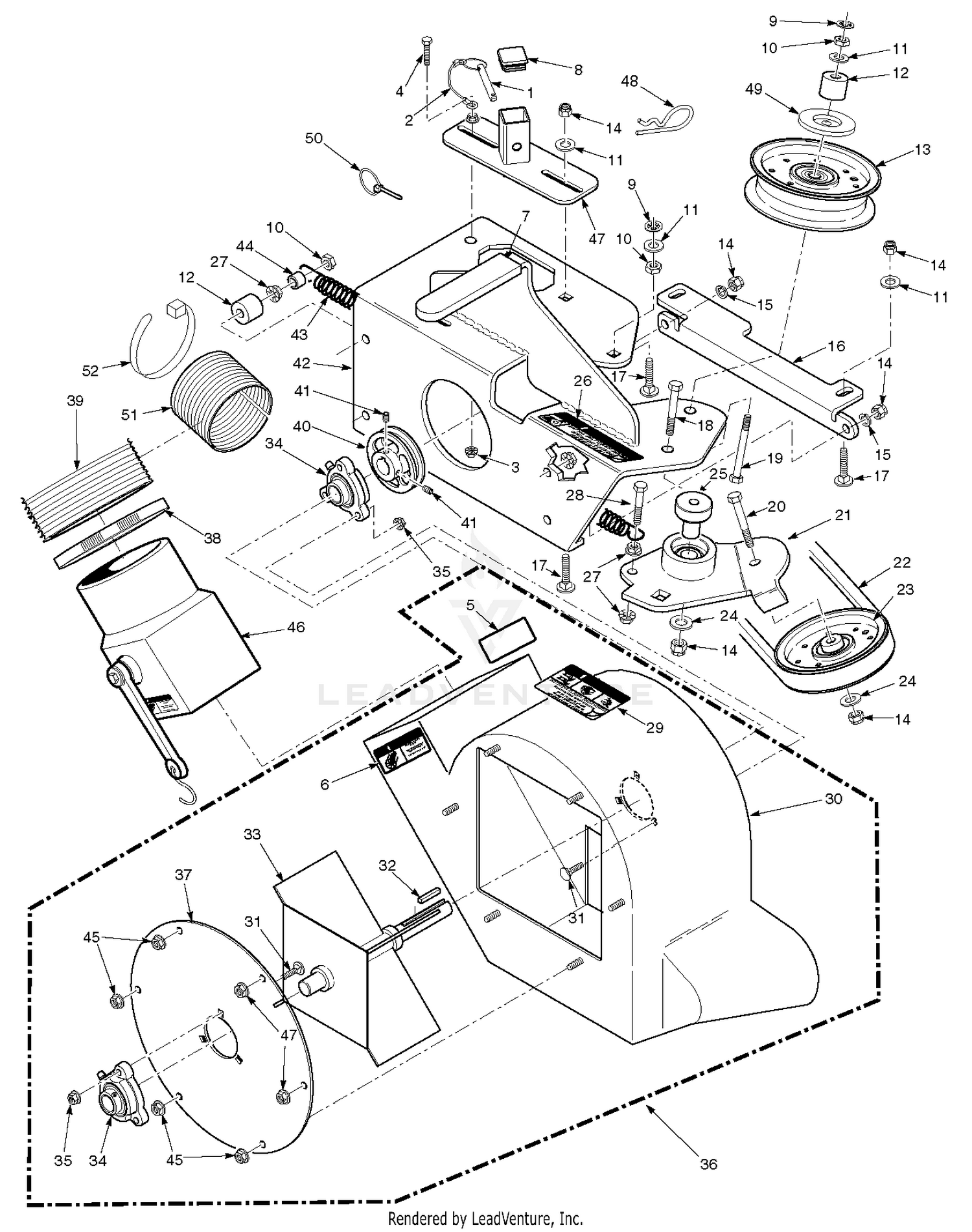 GC48" & 52" Blowerhousing Assembly
