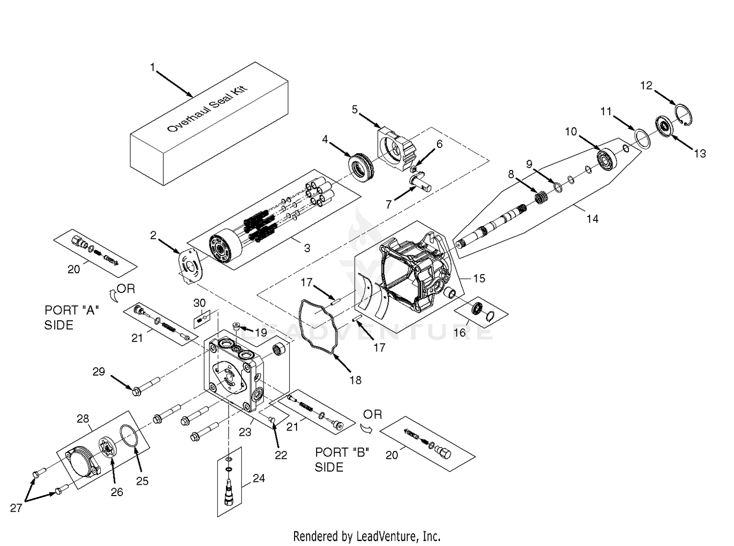 BDA-16A Hydraulic Pump Assembly