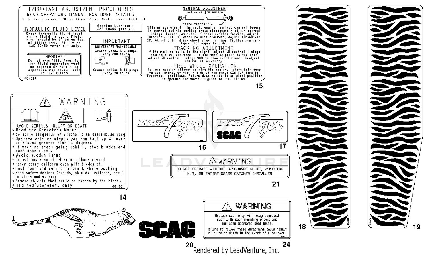 Replacement Decals And Information Plates - Part 1