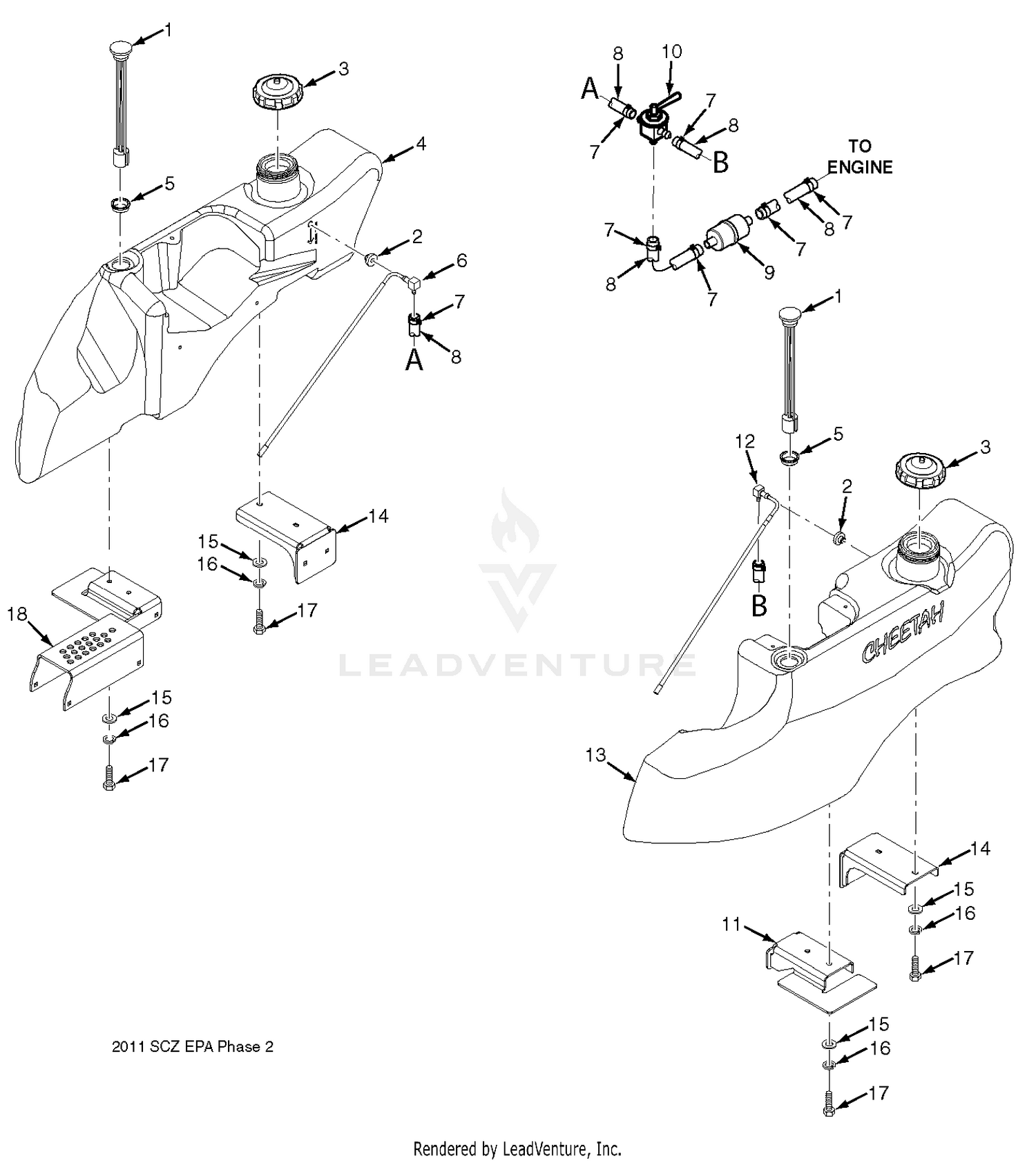 SCZ Fuel System - EPA Phase 2 (Models Produced Prior To 1/1/2011)
