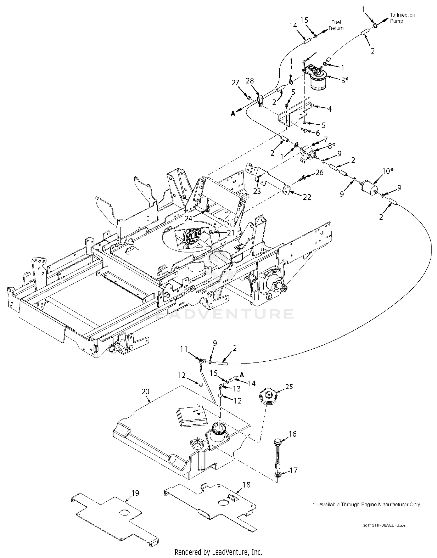 STTII Fuel System - Kubota Diesel