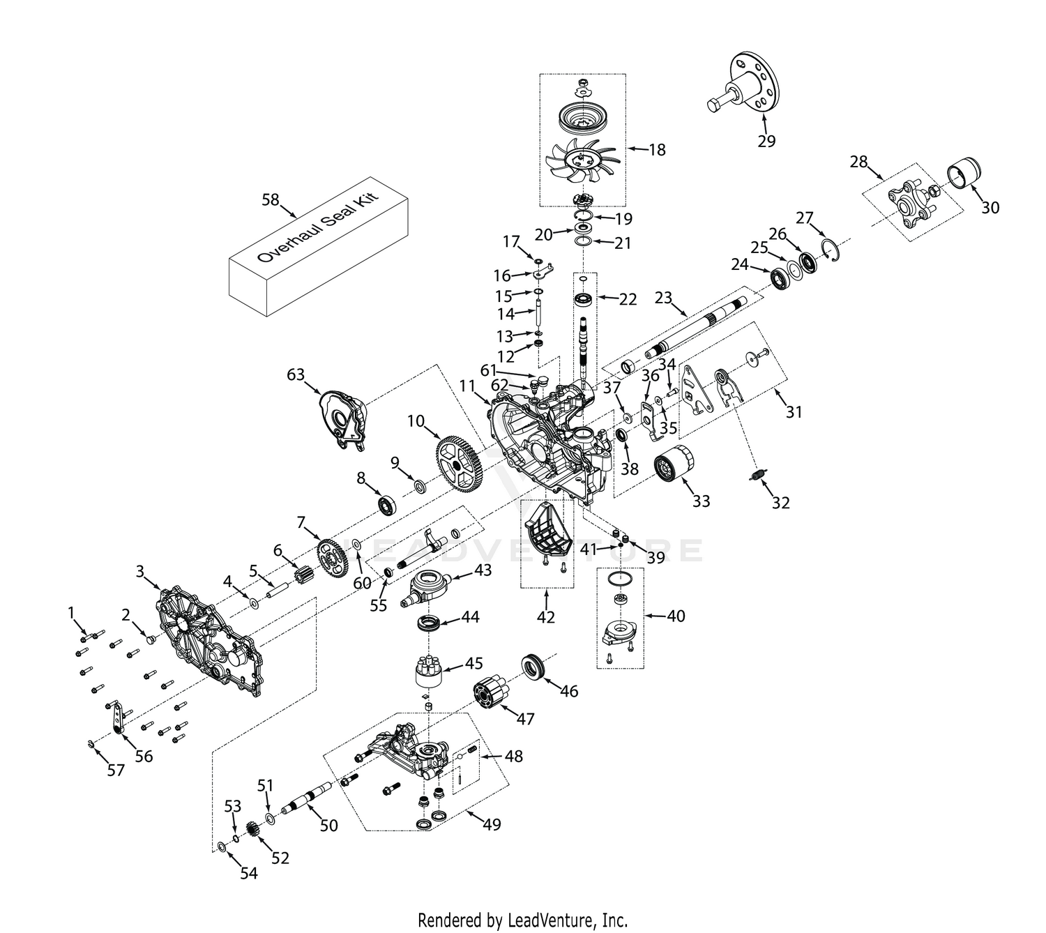 HYDRO-GEAR TRANSAXLE (ZT-2800 36"/42")