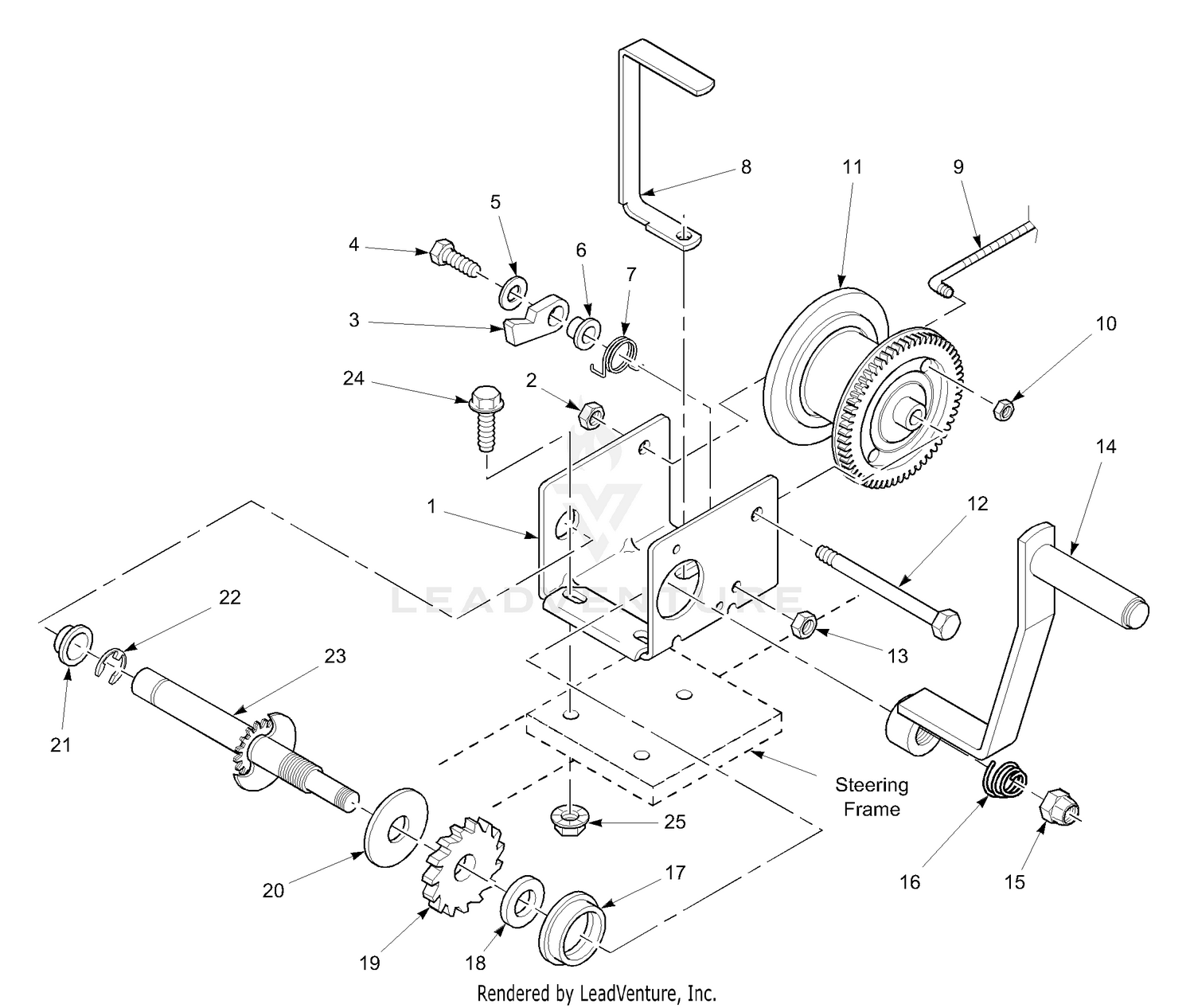 Winch Lift System With A Serial Number Of 6400001 To 6400114