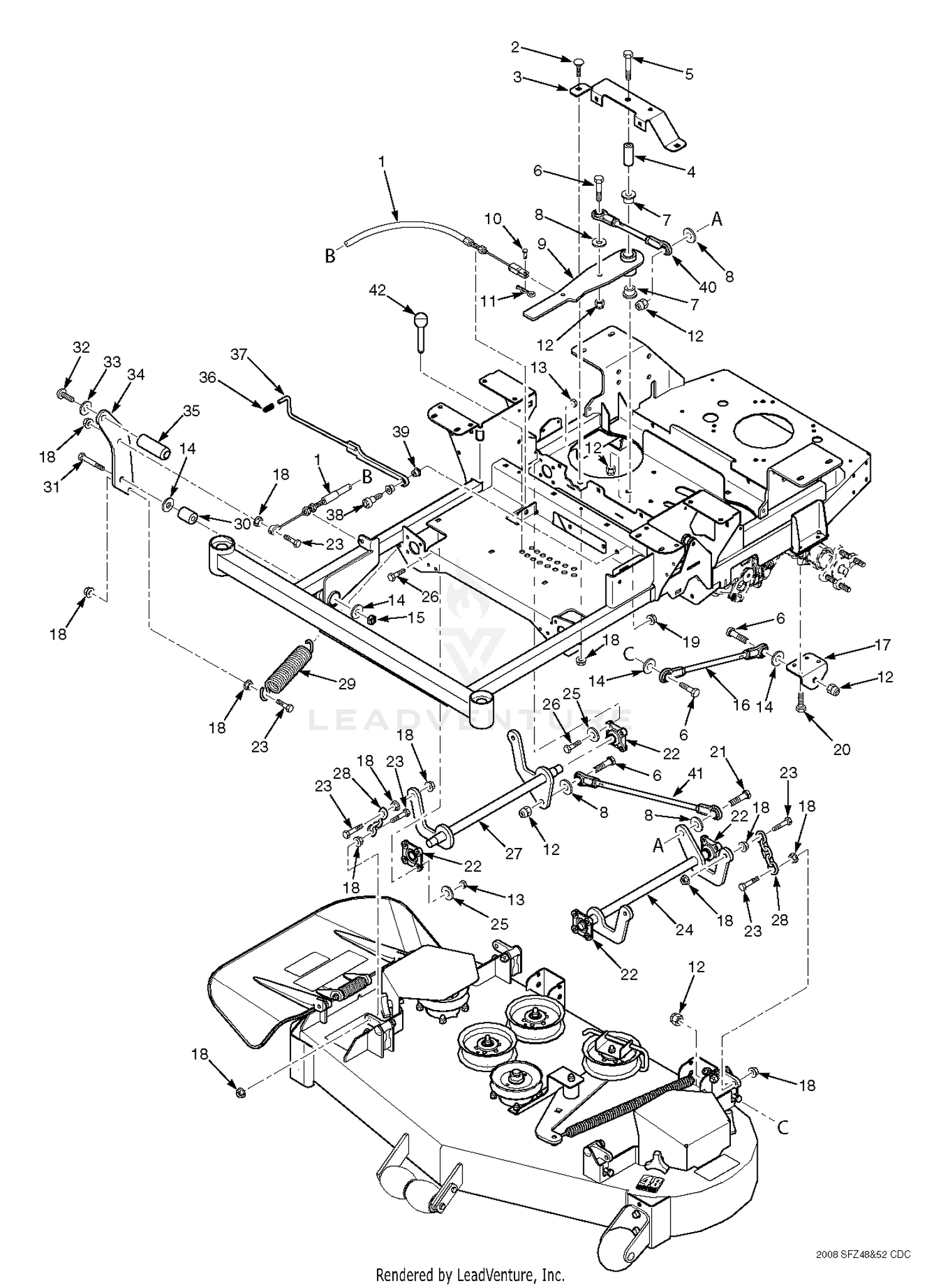 Cutter Deck Controls - SFZ48 & SFZ52