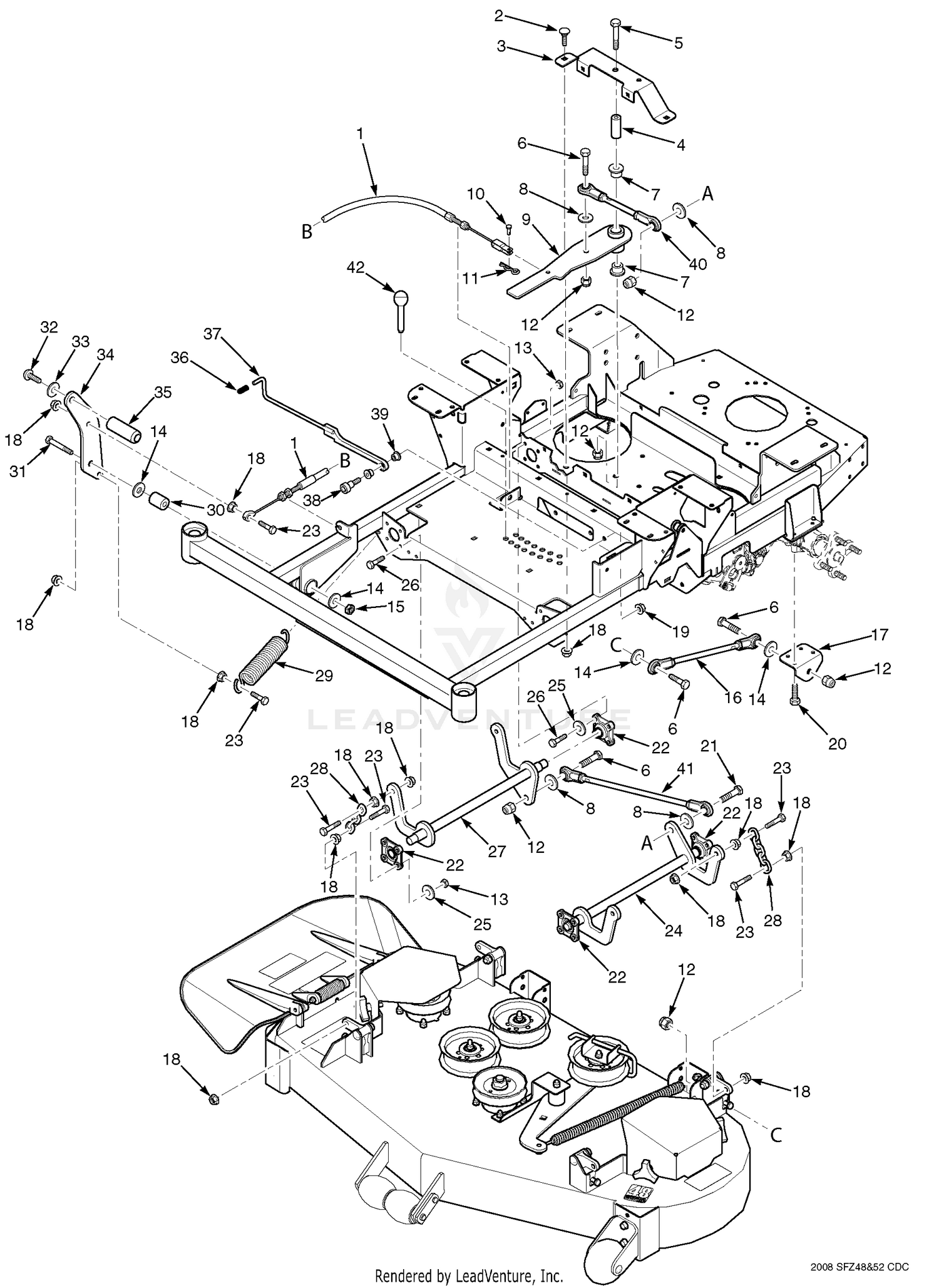 Cutter Deck Controls - SFZ48 & SFZ52