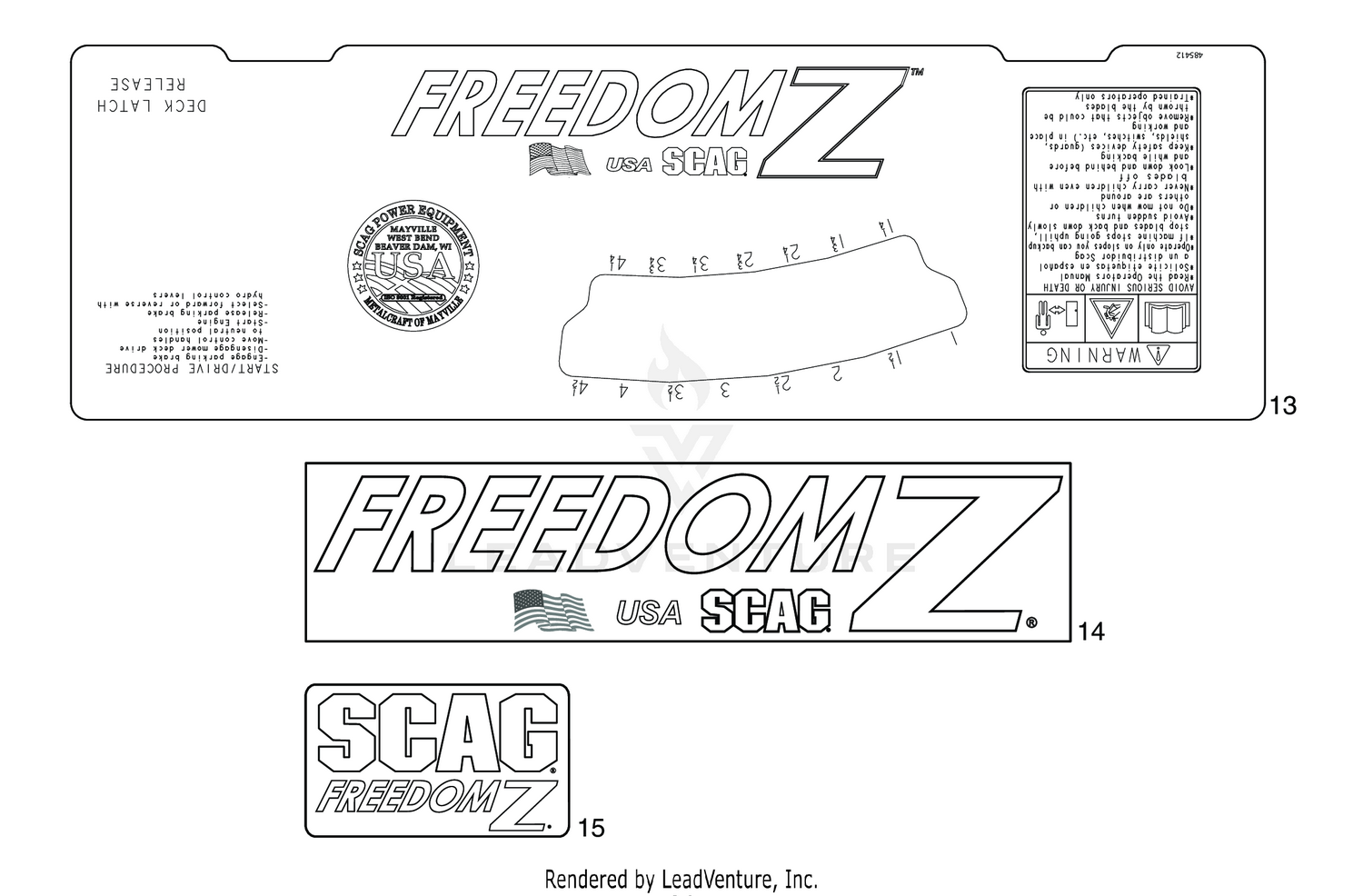 REPLACEMENT DECALS AND INFORMATION PLATES II