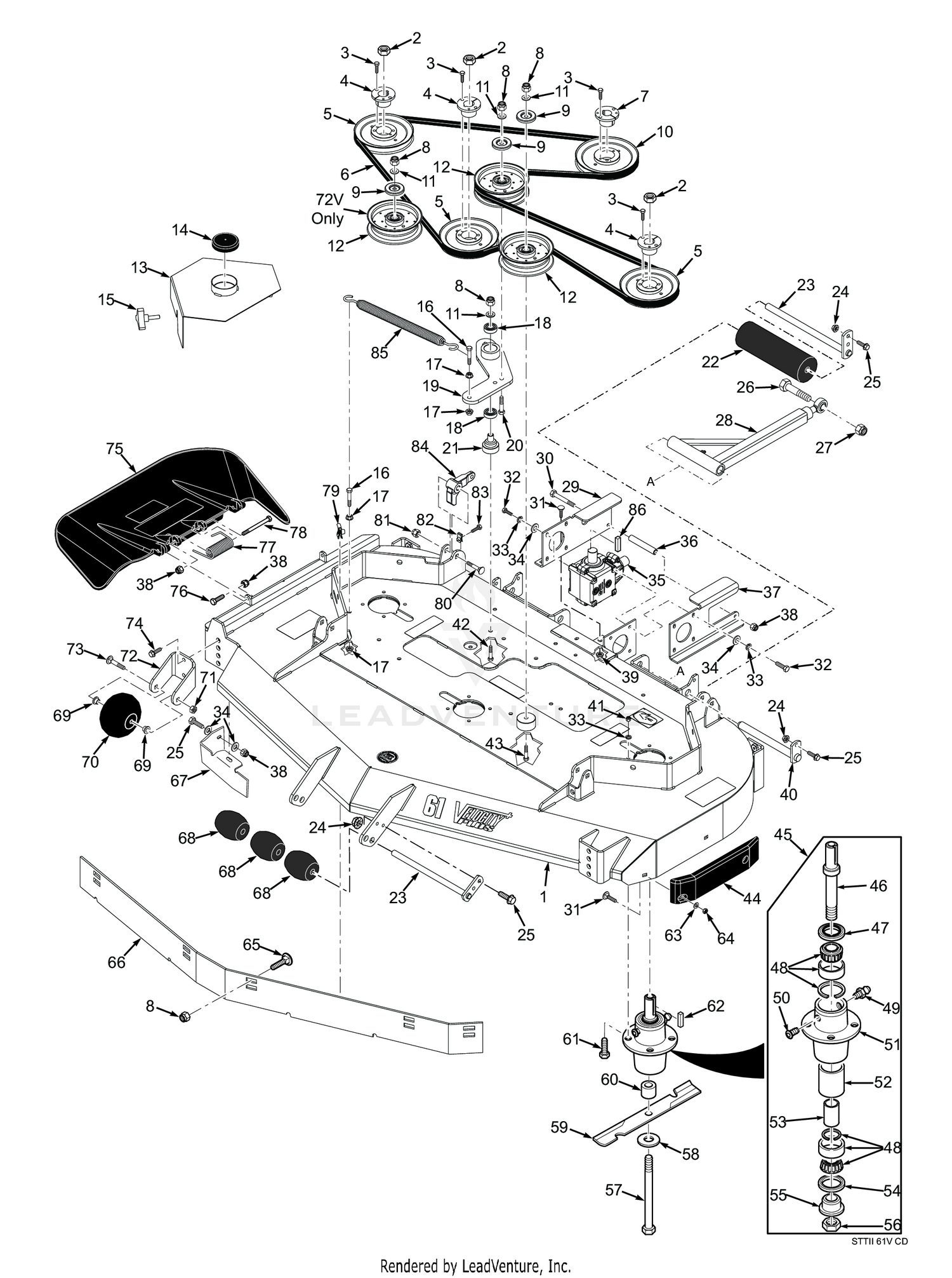 STTII 61V & 72V CUTTER DECKS