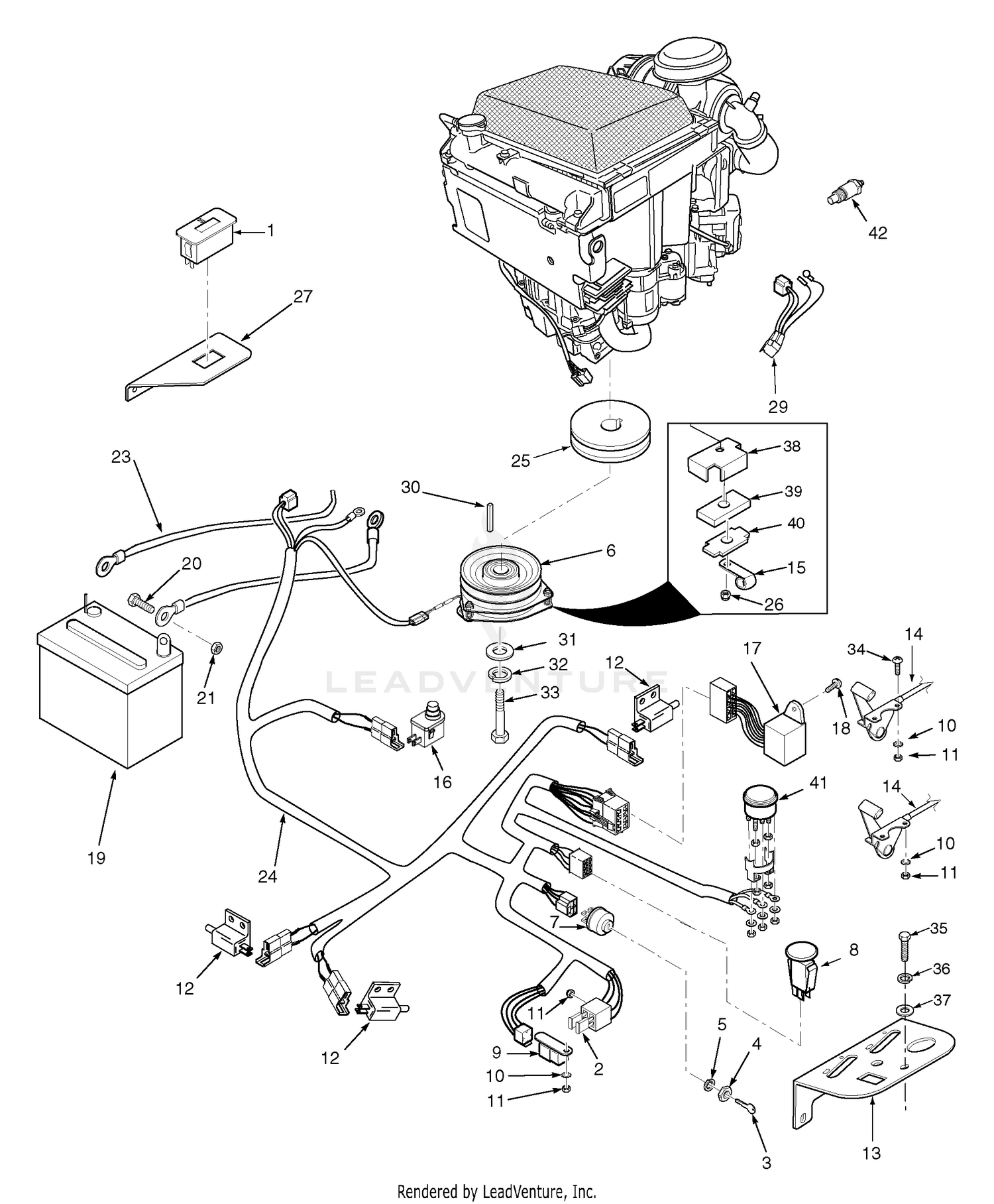 Electrical System 26HP Kawasaki Liquid-Cooled