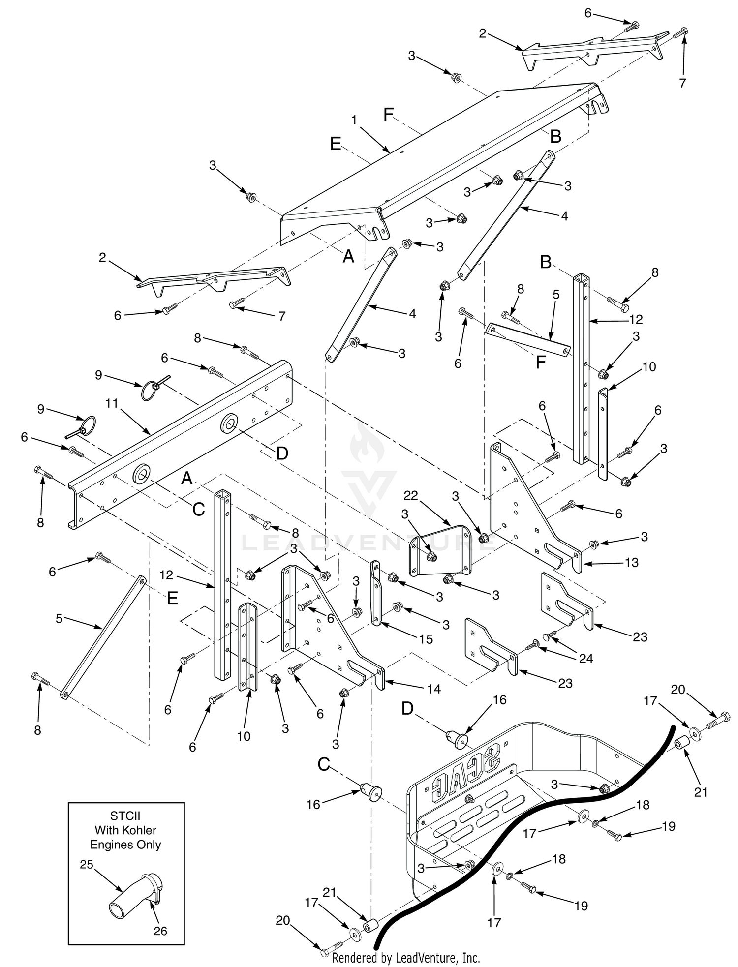 SCZ 48"/52" & STCII 48"/52"/61" HOPPER SUPPORT COMPONENTS