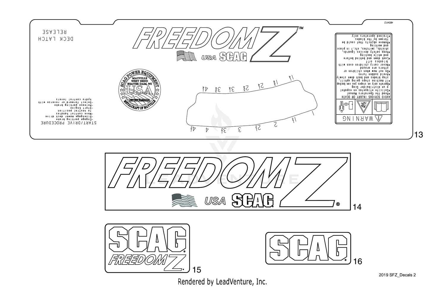 REPLACEMENT DECALS AND INFORMATION PLATES II