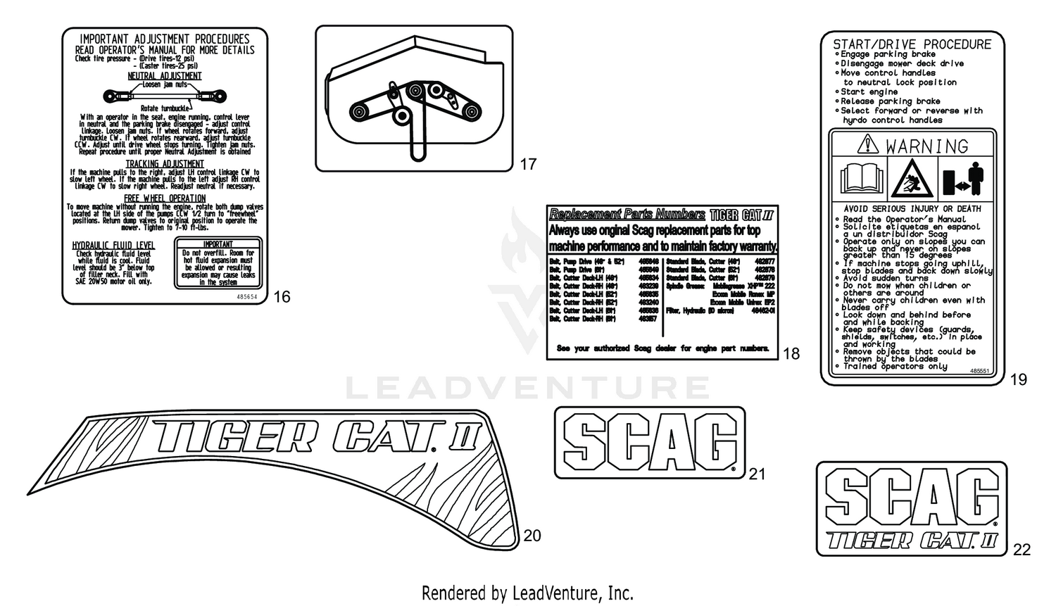 REPLACEMENT DECALS AND INFORMATION PLATES II
