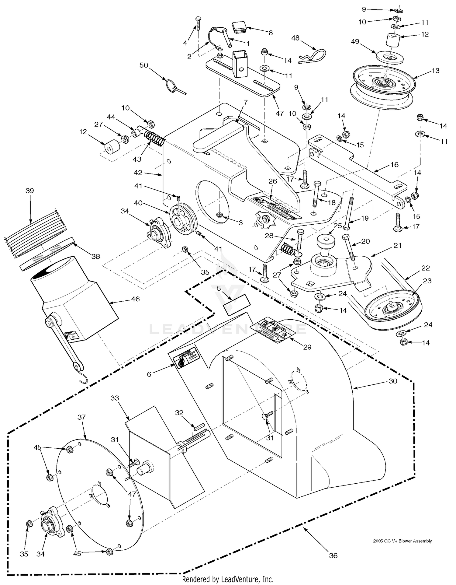 GC-STT/SCZ-61V Blower Housing Assembly