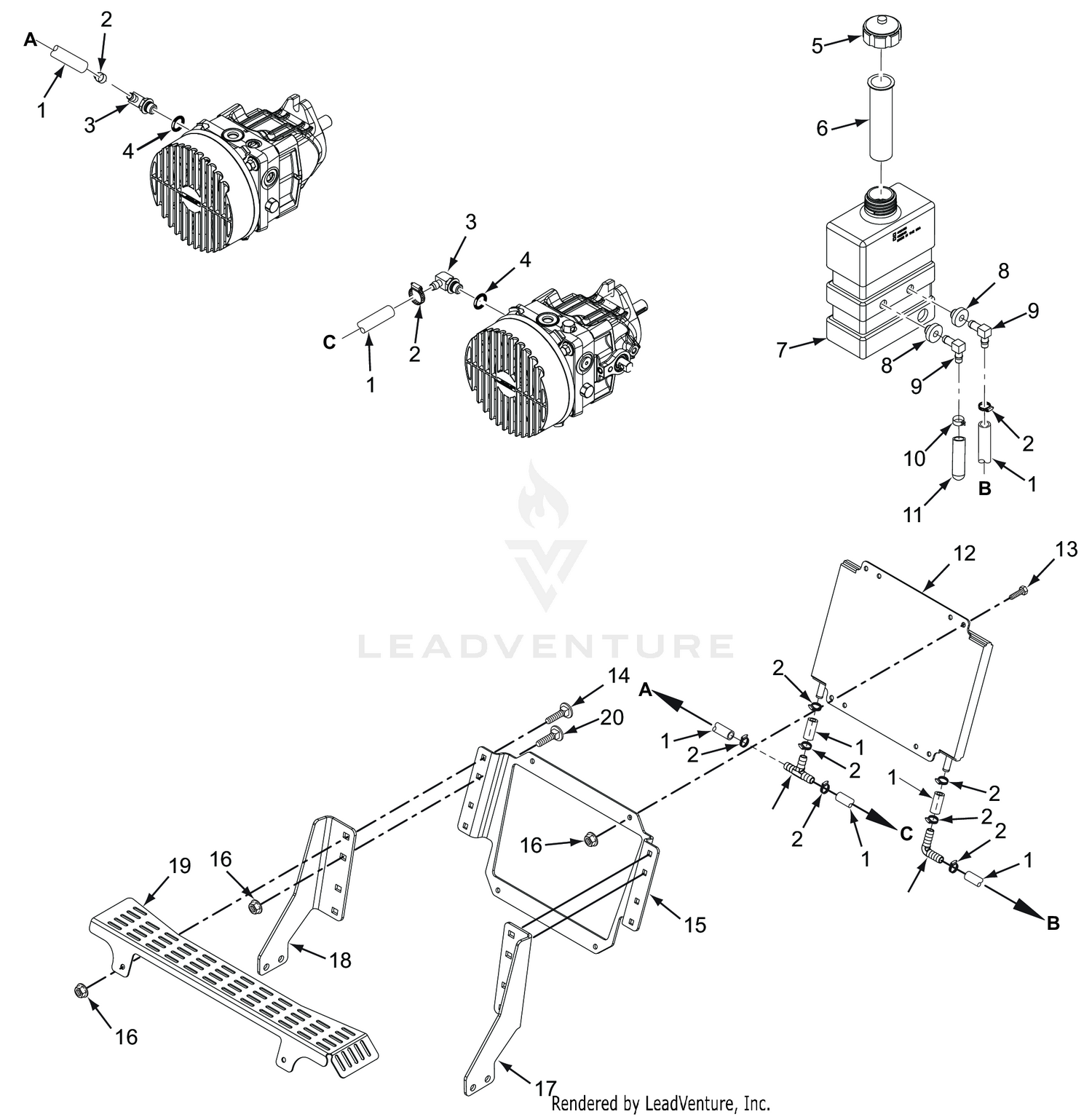 STTII HYDRAULIC SYSTEM - SINGLE CORE COOLER