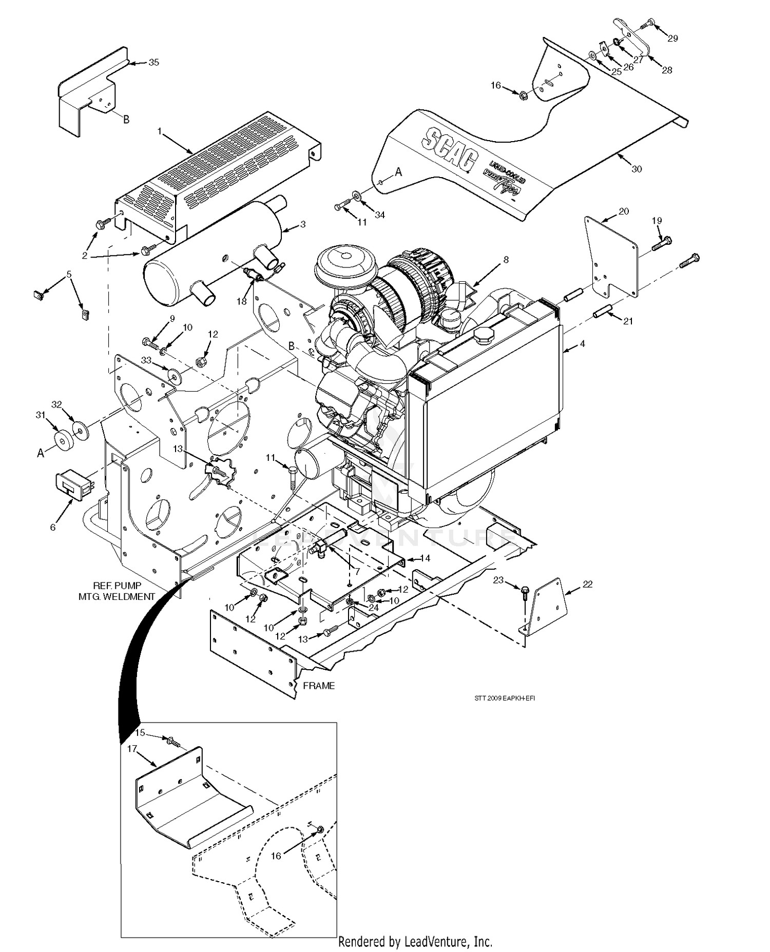 Engine & Attaching Parts - 31HP-EFI Kohler