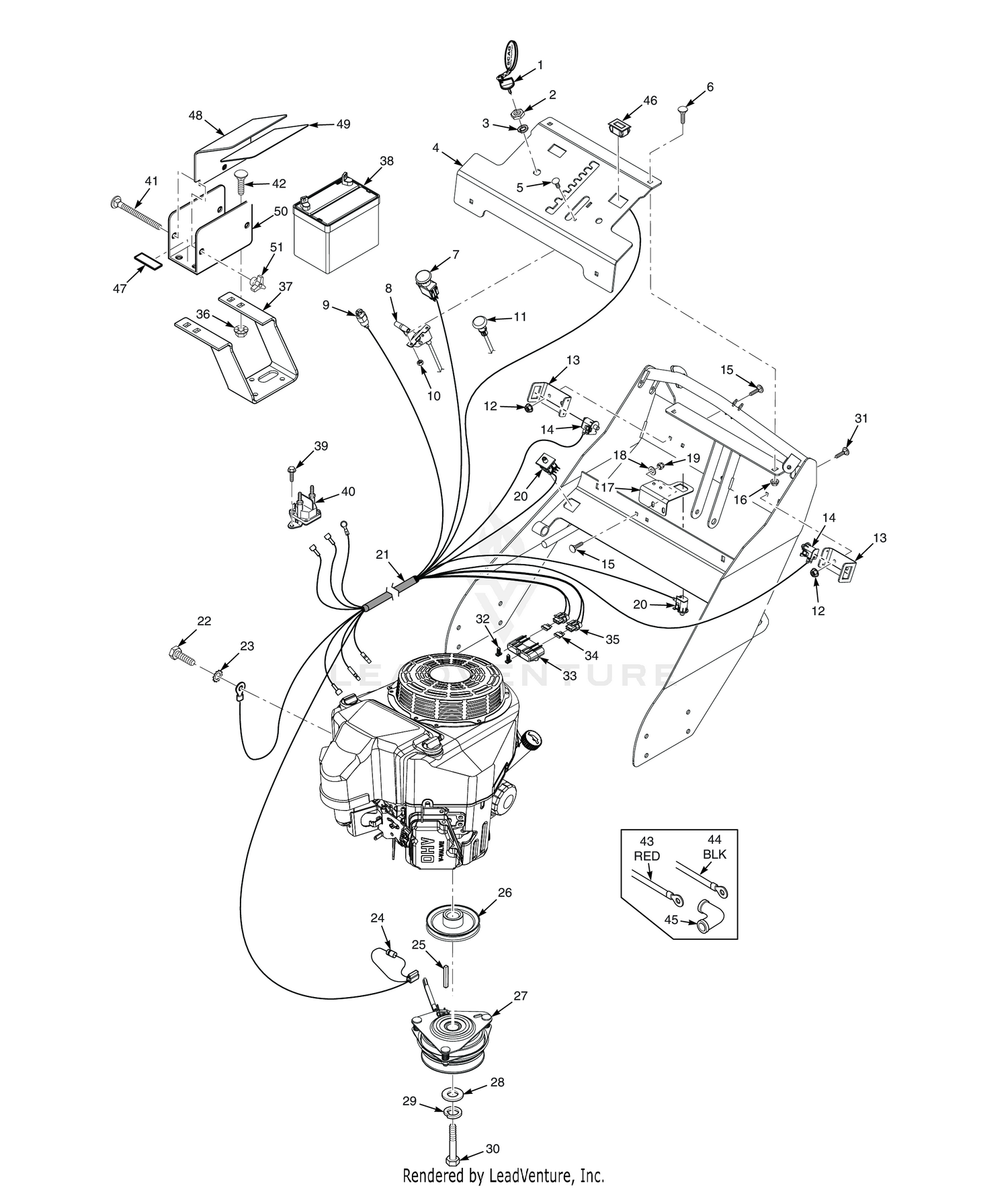 ELECTRICAL SYSTEM AND THROTTLE CONTROL - ELECTRIC START