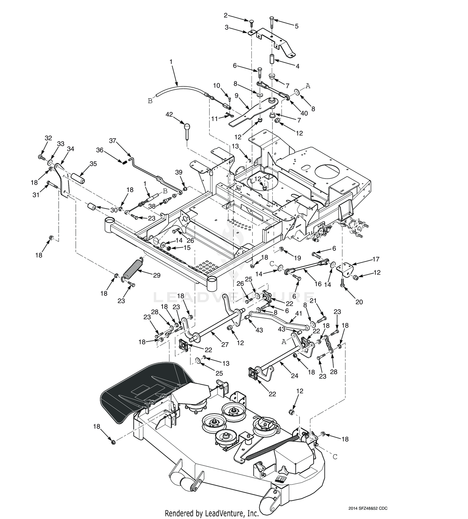 CUTTER DECK CONTROLS - SFZ48 / 52